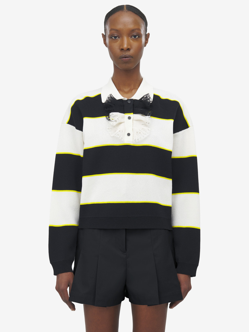 Alexander McQueen Striped Polo Jumper outlook