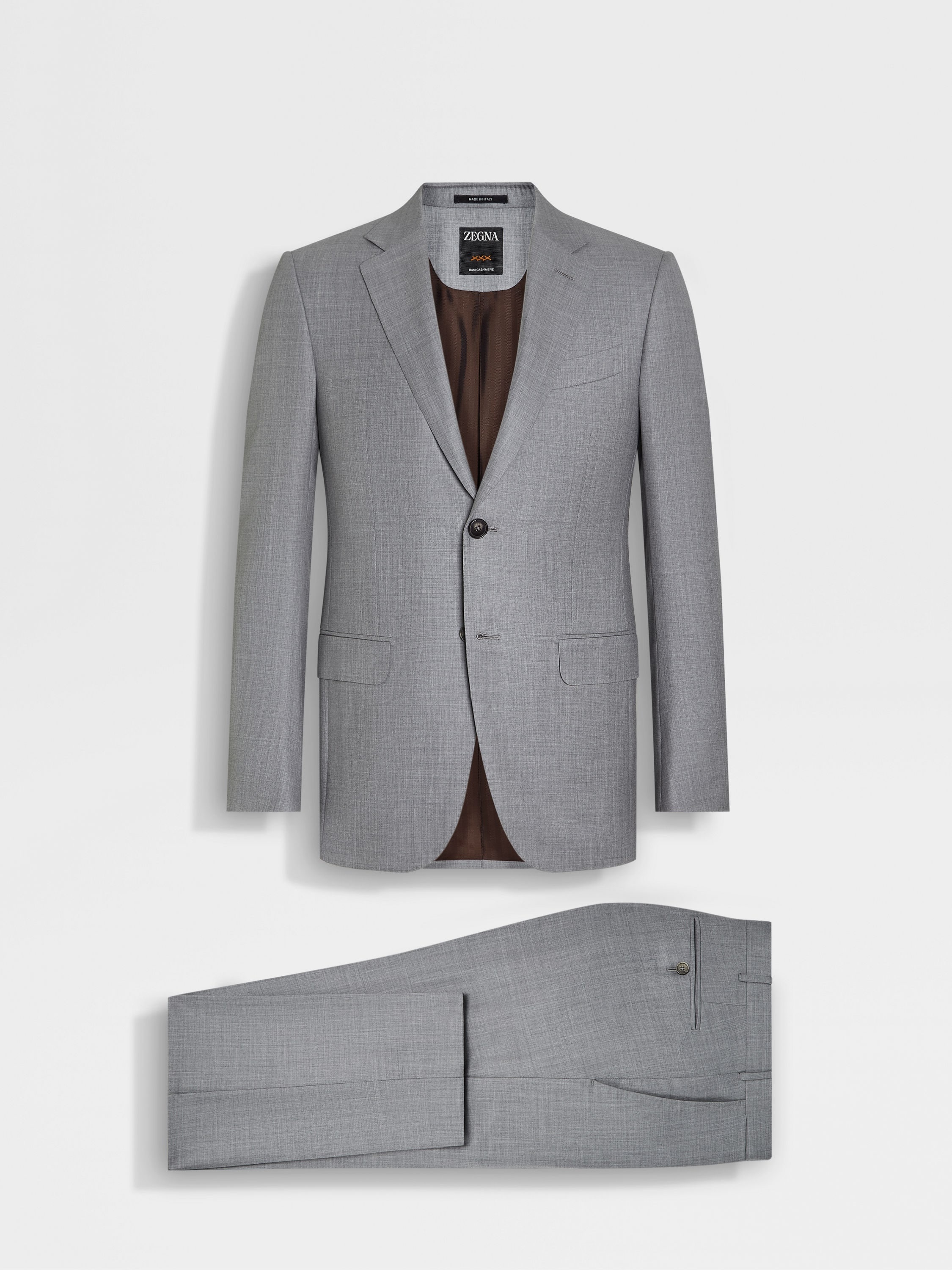 LIGHT GREY OASI CASHMERE SUIT - 2