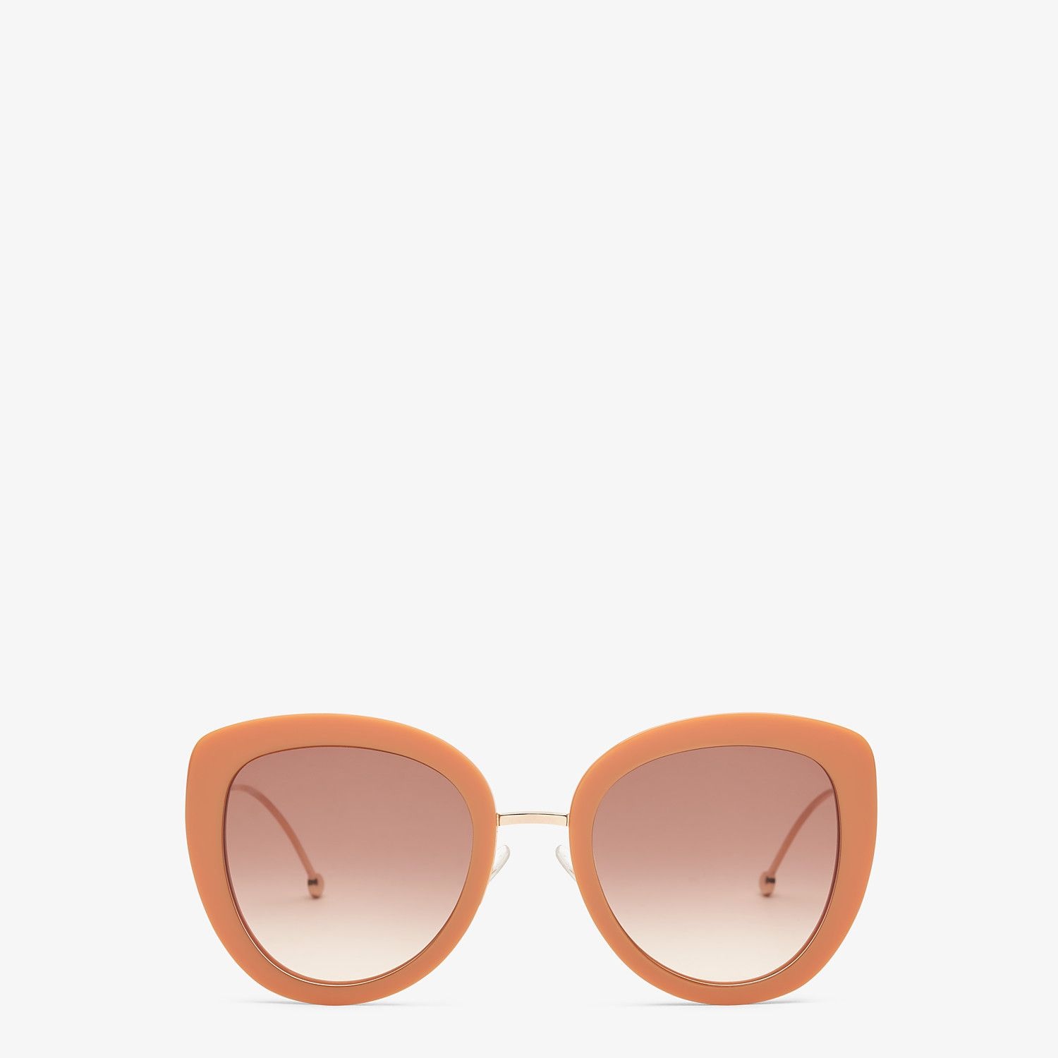 Orange acetate and metal sunglasses - 1