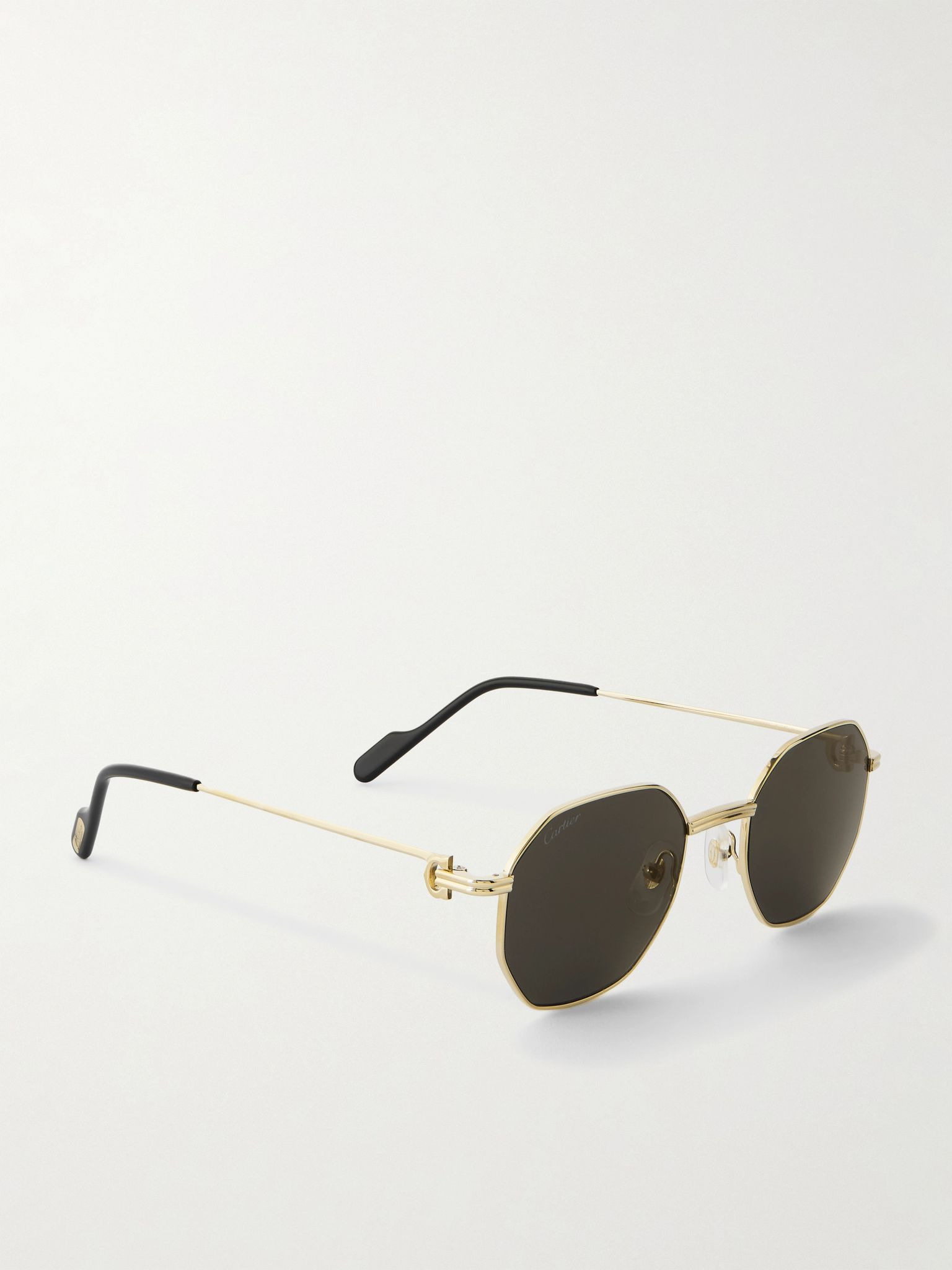 Première de Cartier hexagon-frame gold-tone sunglasses Gold - 3