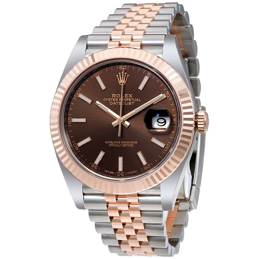 Rolex Datejust Chocolate Dial Steel and 18K Everose Gold Jubilee Men's Watch 126331CHSJ - 1