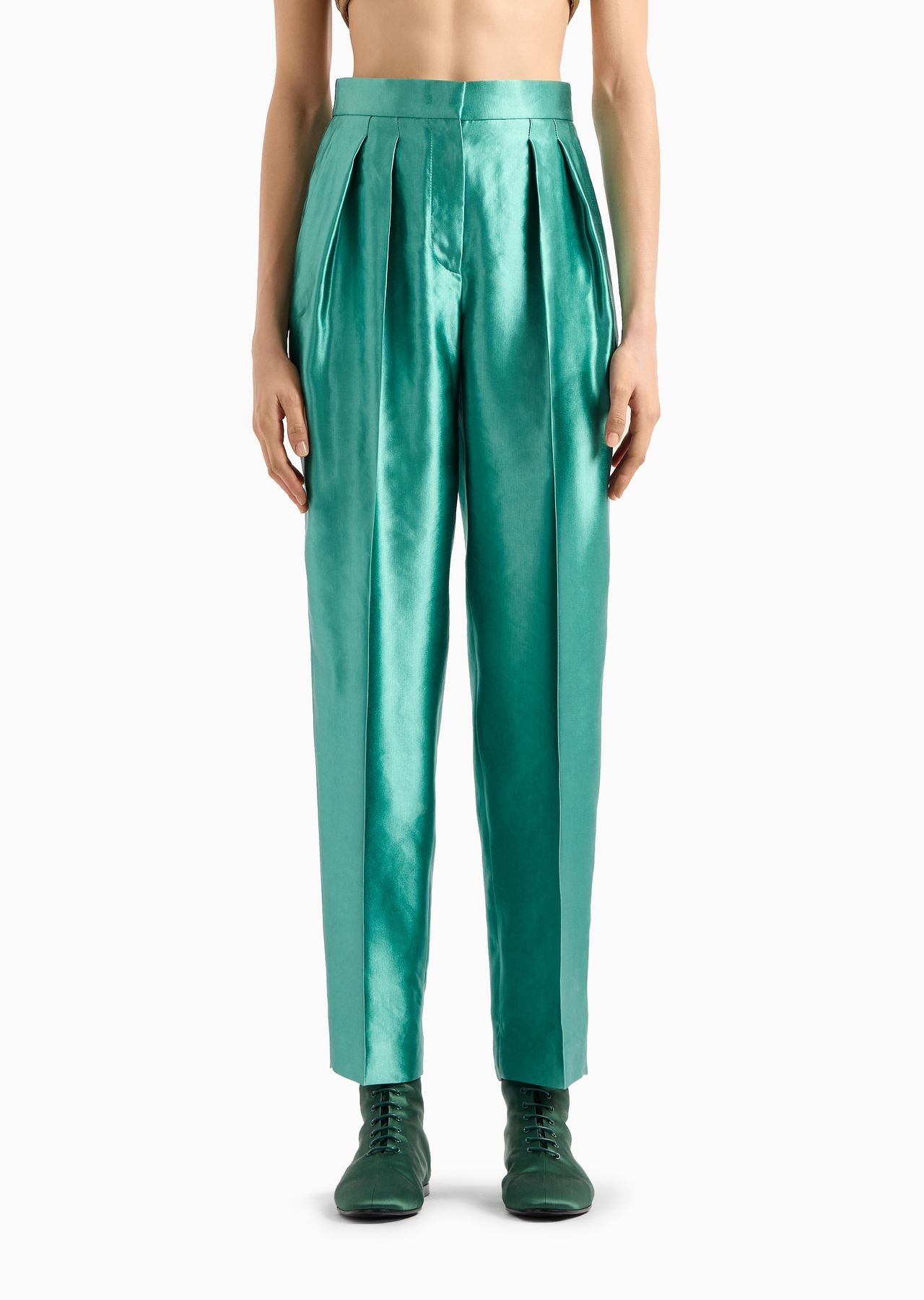Two-dart trousers in silk and linen - 2