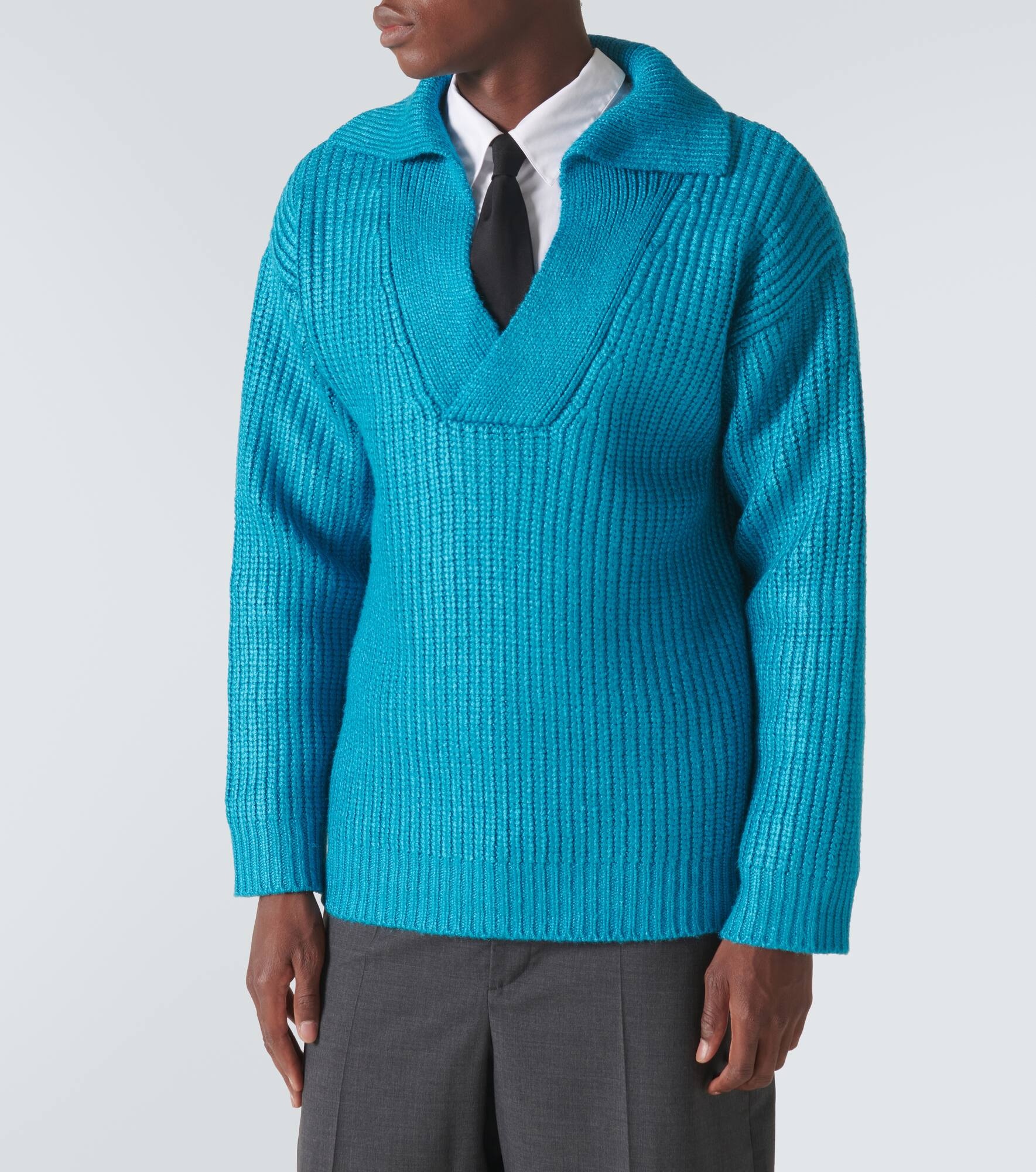 Ribbed-knit silk-blend sweater - 3