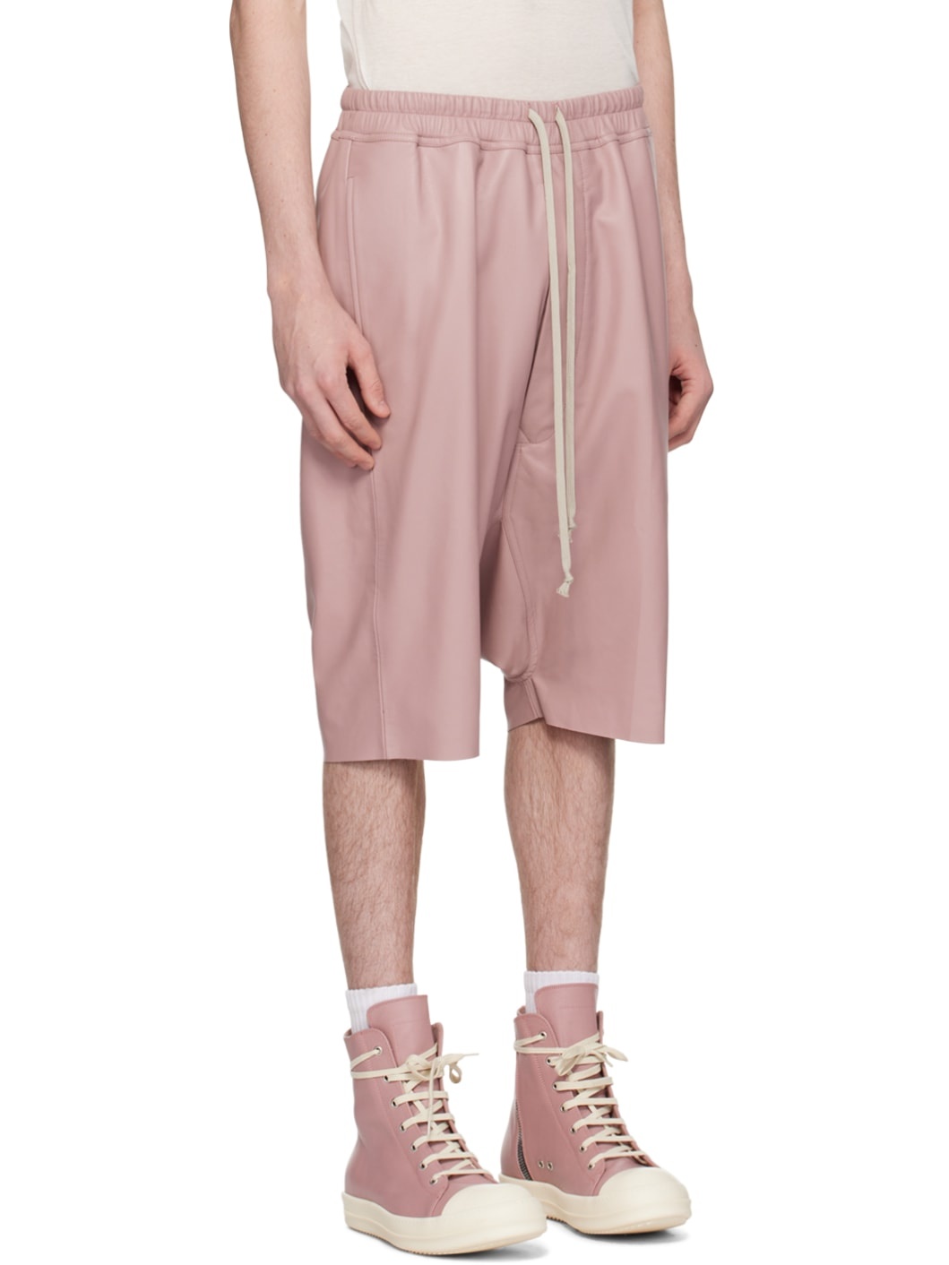 Pink Rick's Pods Leather Shorts - 2