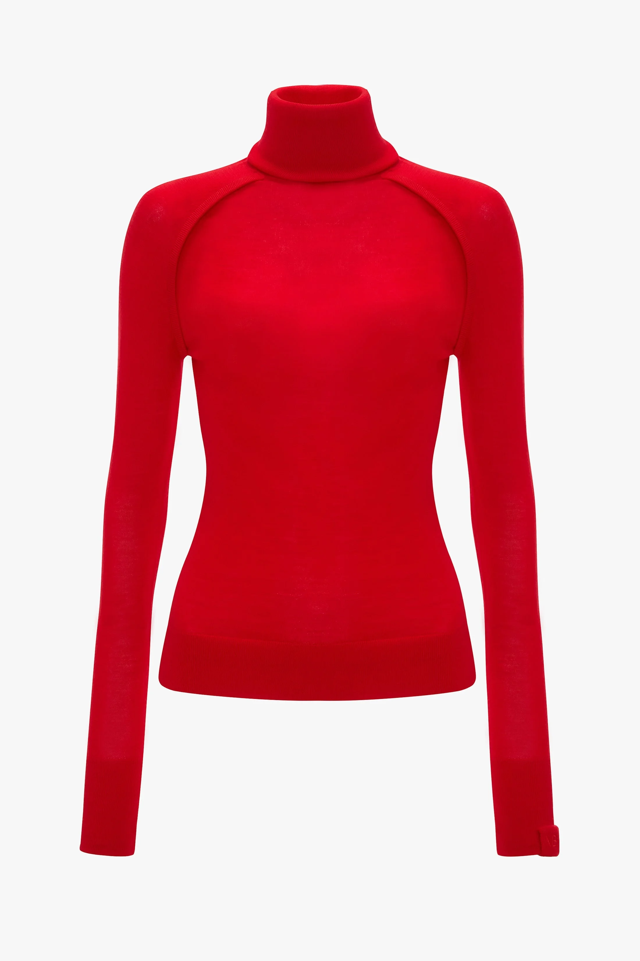 High Neck Top In Dark Bright Rose - 1