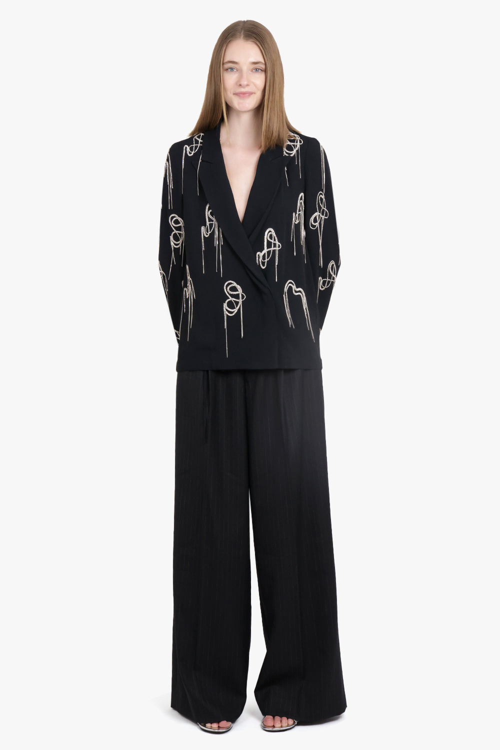CAPLANA EMBELLISHED DOUBLE BREASTED JACKET | BLACK - 3