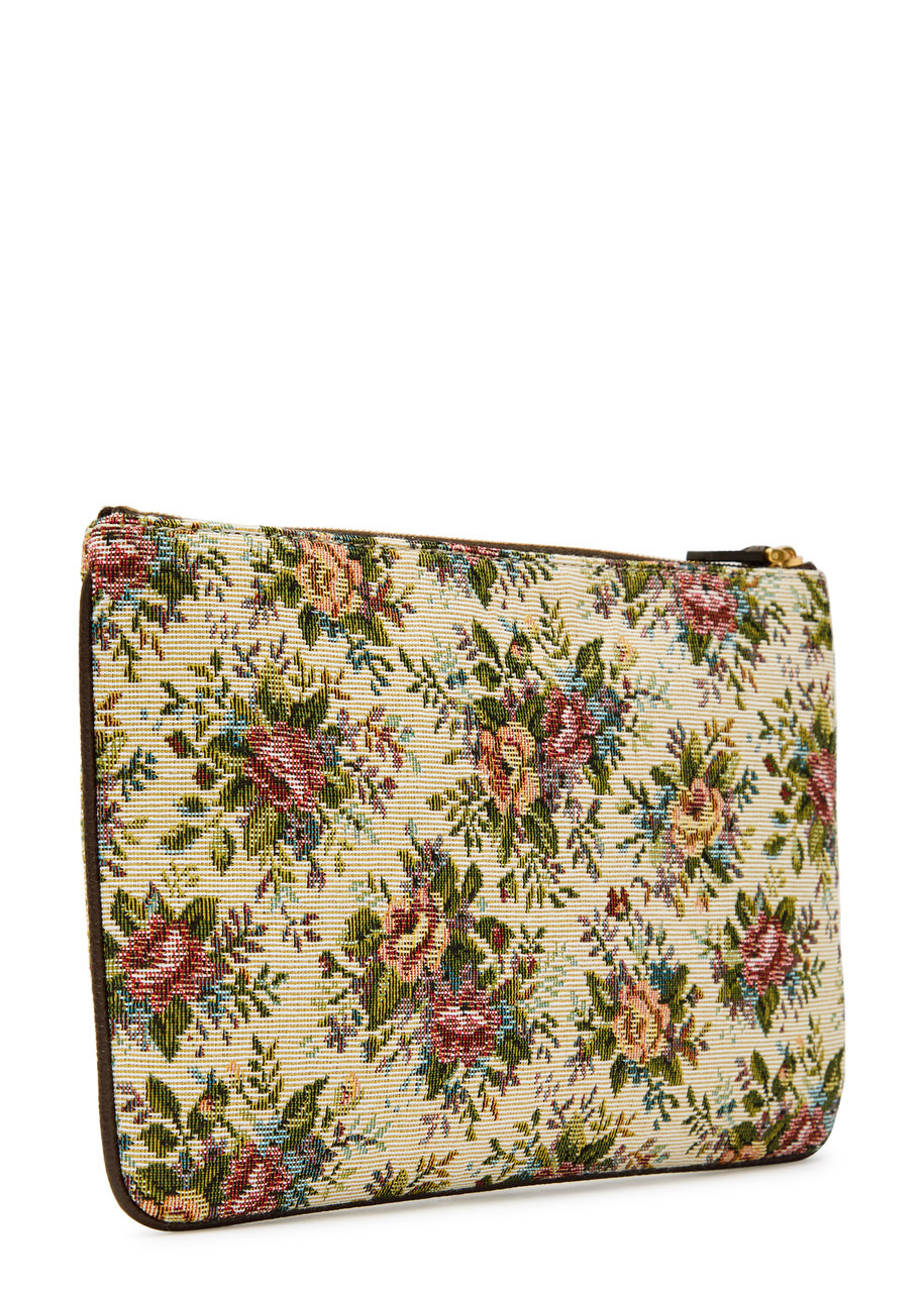 Valentino Garavani Floral-jacquard Woven Pouch - 2