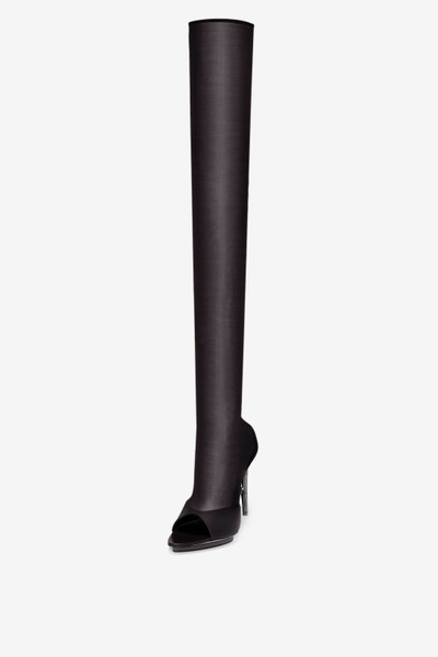 Victoria Beckham Pointy Toe Mesh Boot in Black outlook