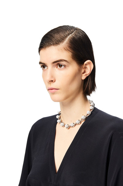 Loewe Drop chain necklace in metal and crystals outlook