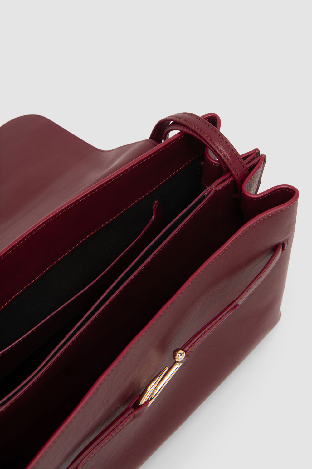 Cora Sour Cherry Nappa Leather Shoulder Bag - 2