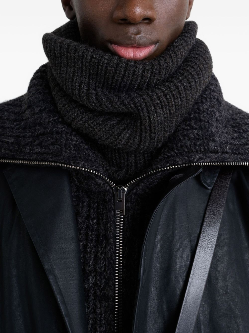 ribbed high-neck snood - 4