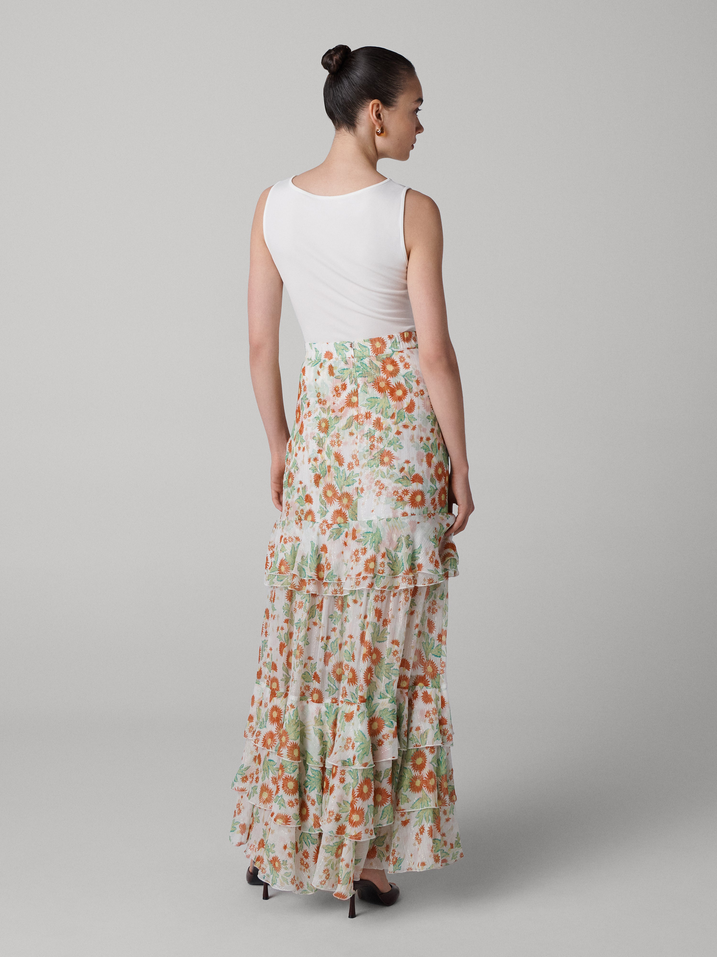 Thea Silk Chiffon Skirt - 2