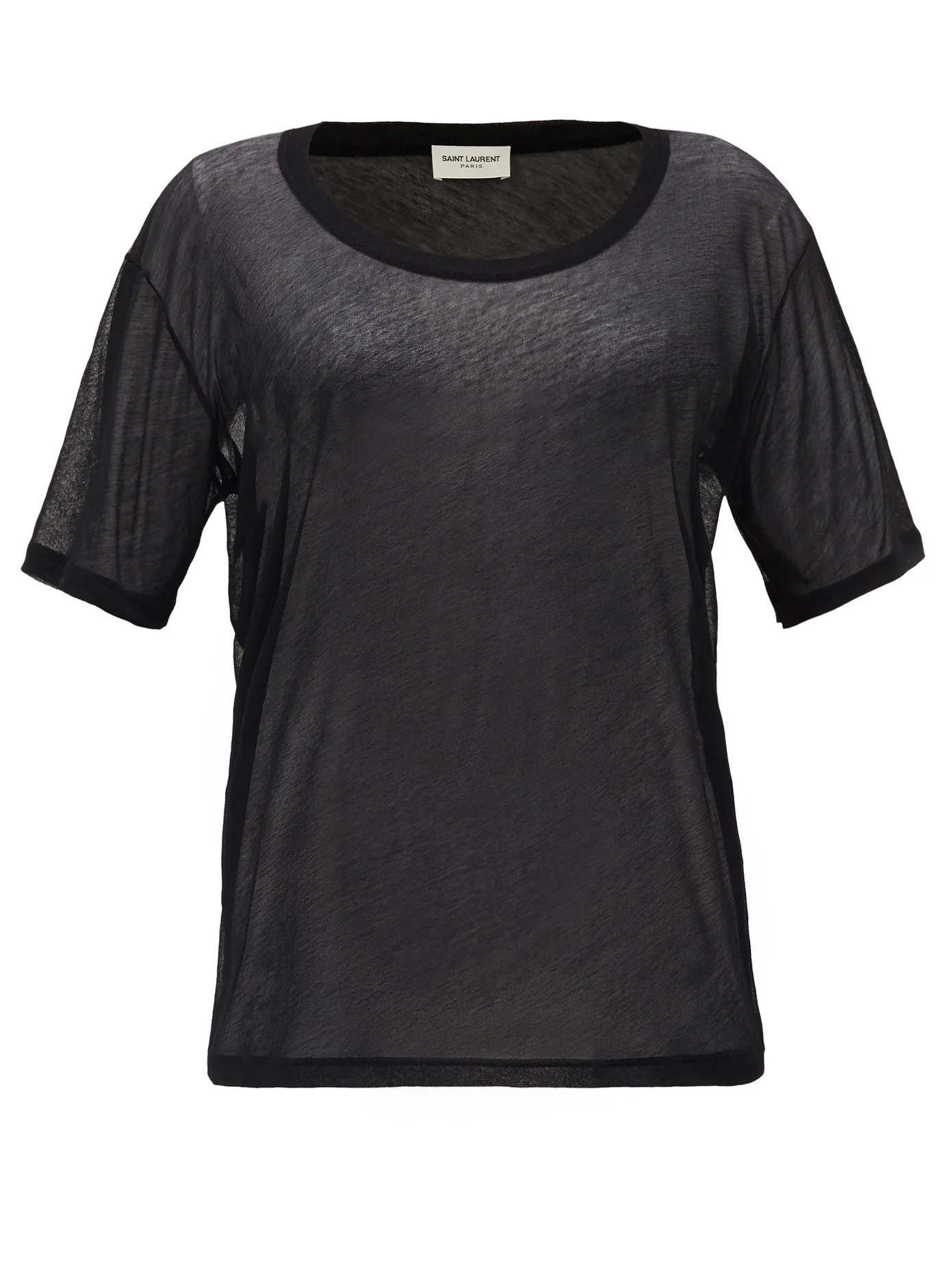 Sheer cotton-jersey T-shirt - 1