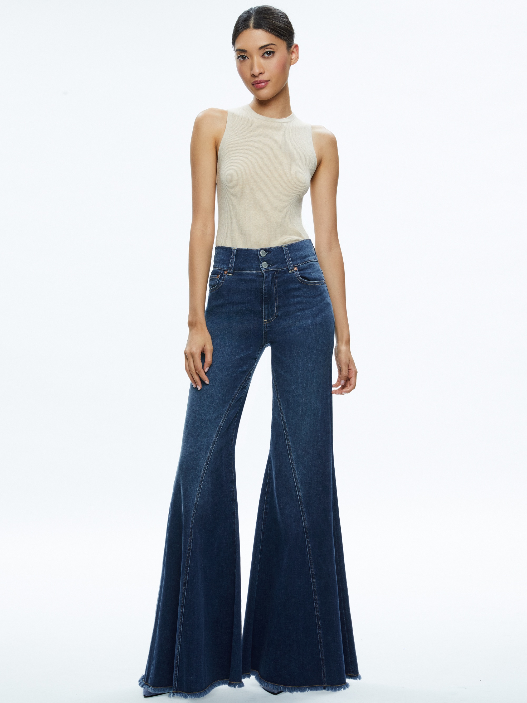 BEAUTIFUL SEAMED WIDE LEG JEAN - 6