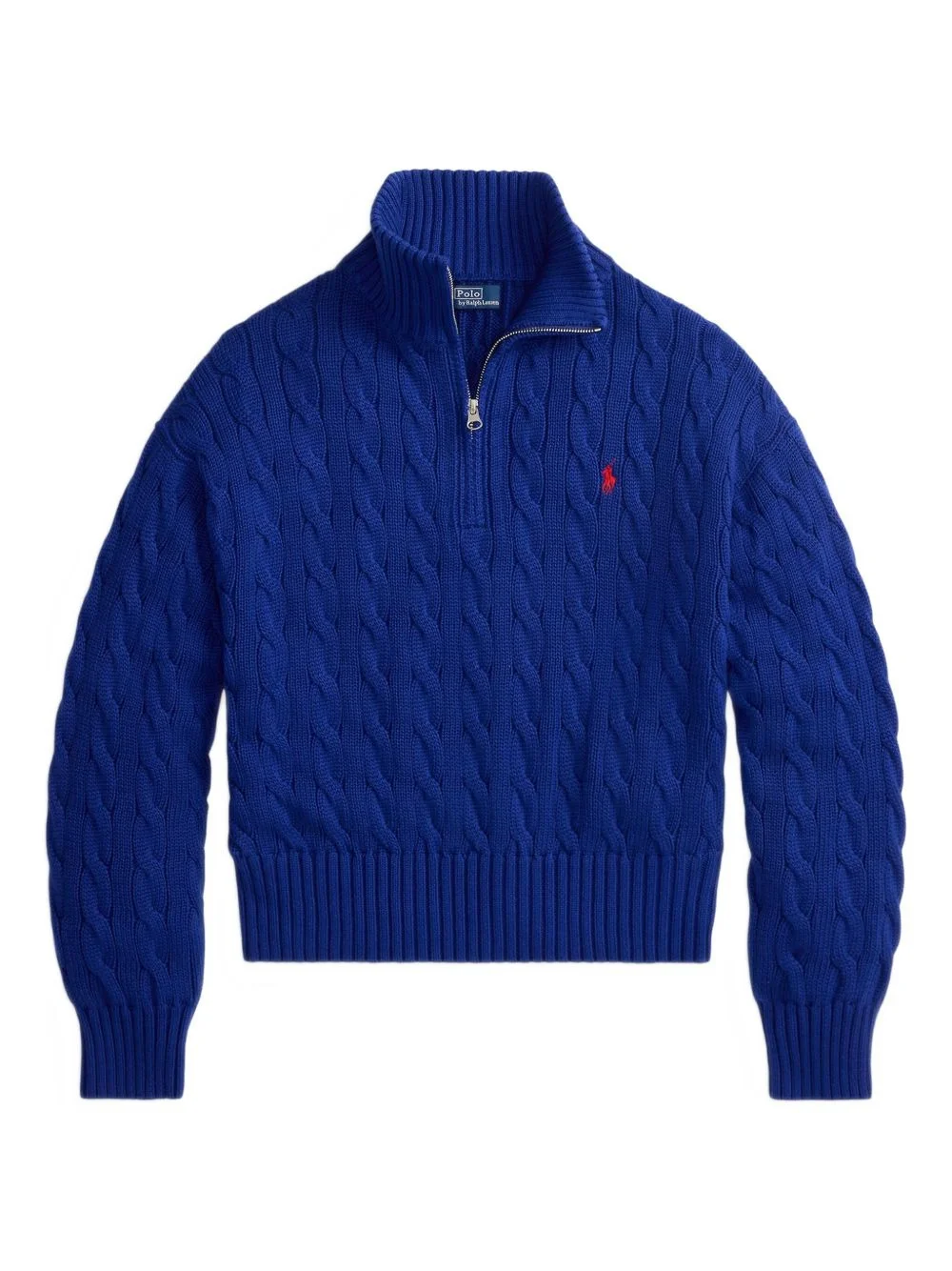 cable-knit quarter-zip sweater - 1