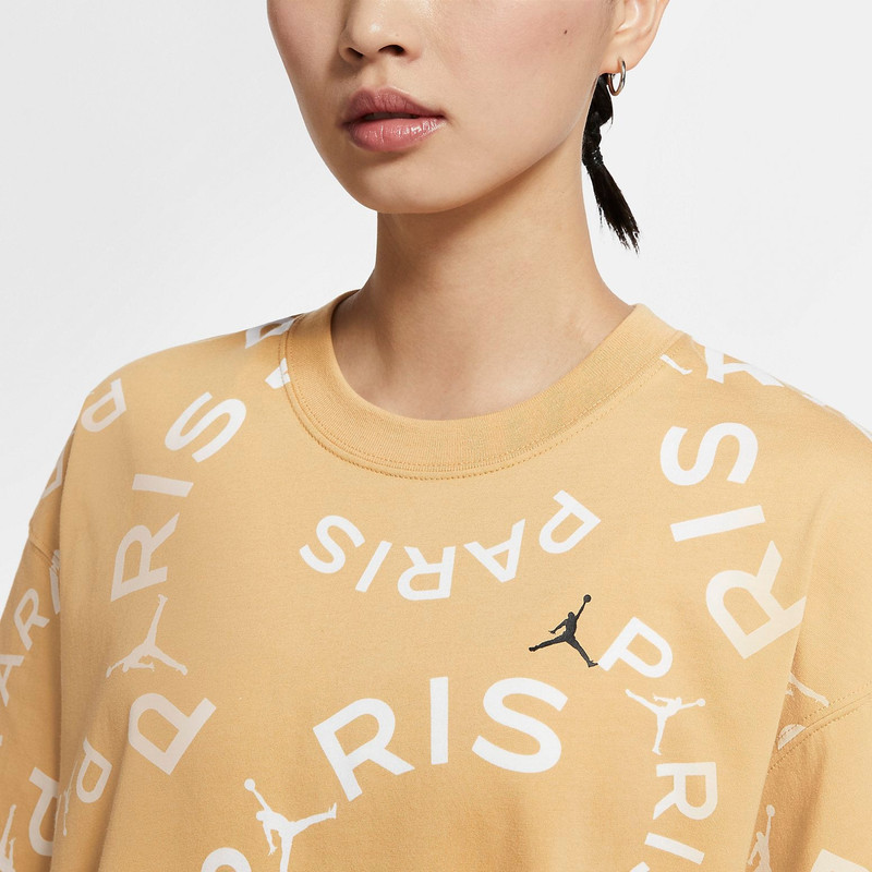 Jordan (WMNS) Air Jordan Boxy T-Shirt 'Gold' CU5697-723 outlook