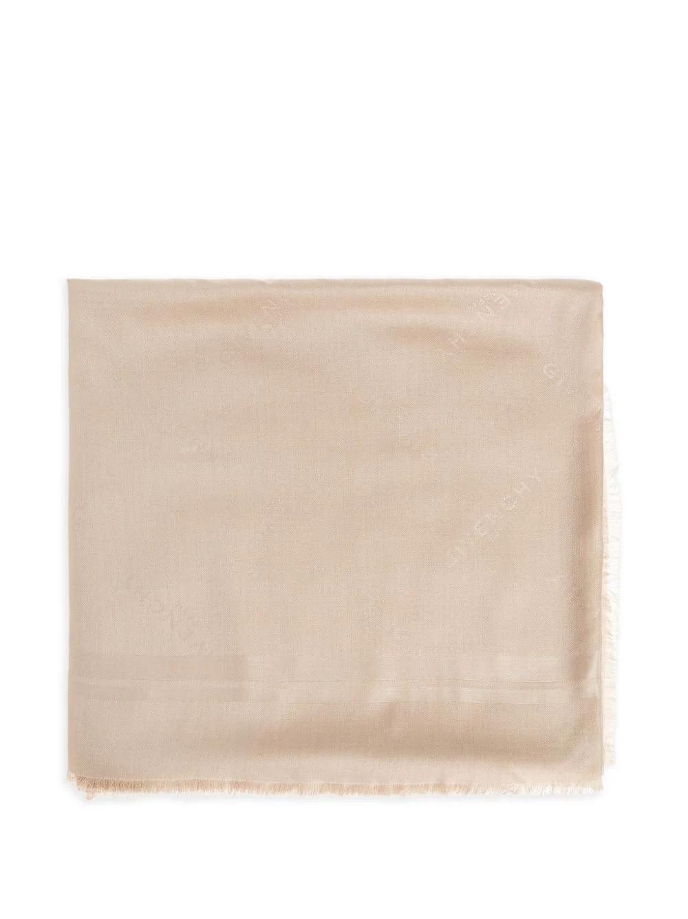 monogram fringed scarf - 1