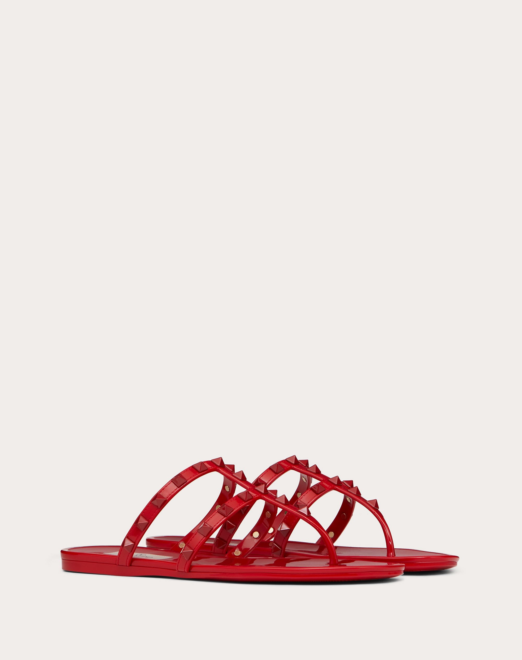 ROCKSTUD FLAT RUBBER SANDAL WITH TONAL STUDS - 2