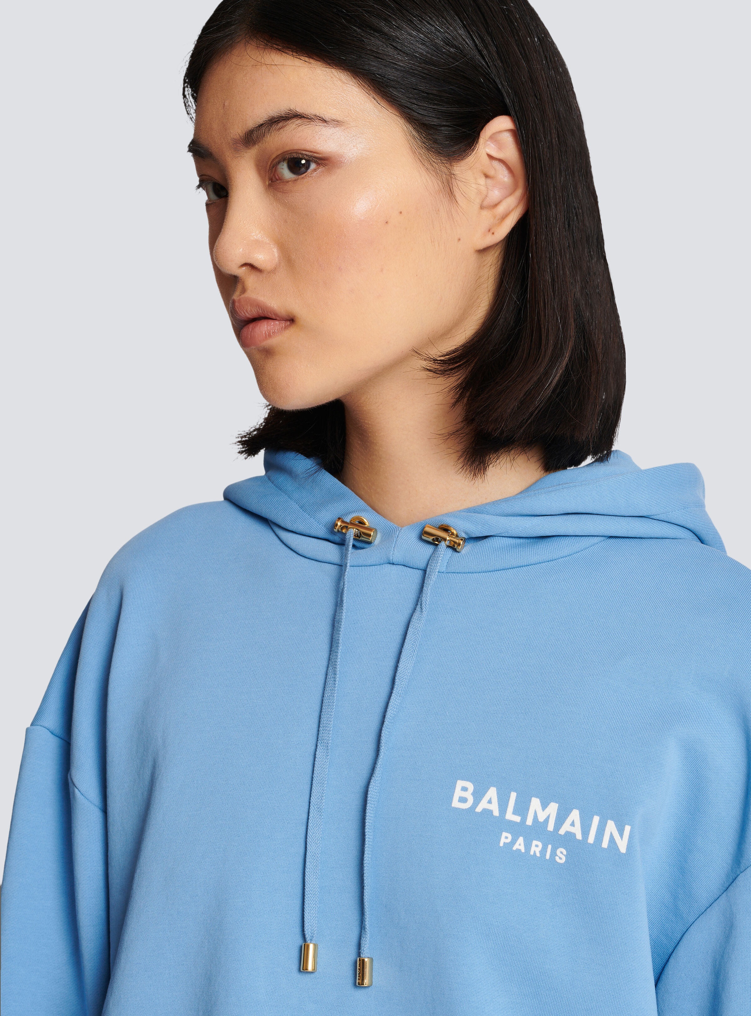 Flocked Balmain Paris hoodie - 7