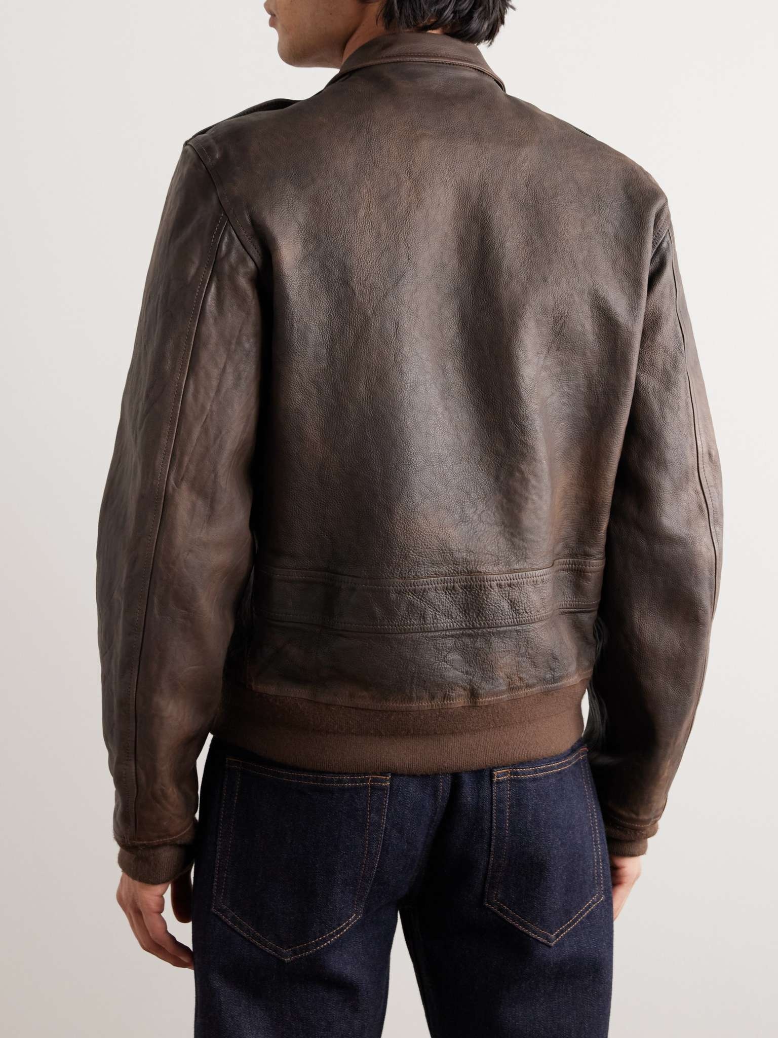 Ridley Leather Bomber Jacket - 4