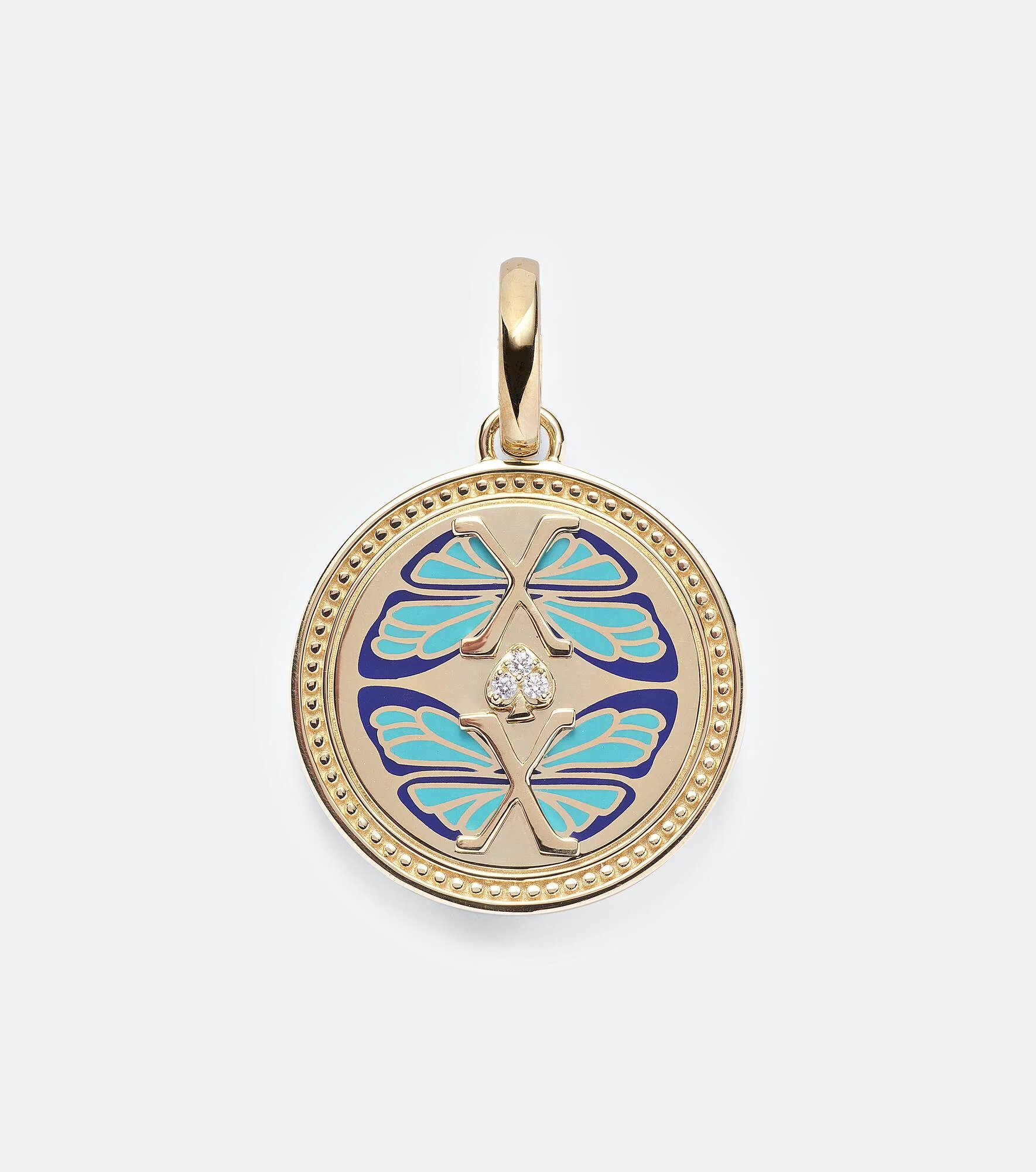 Reverie Medium 18k gold and ceramic pendant with diamonds - 1