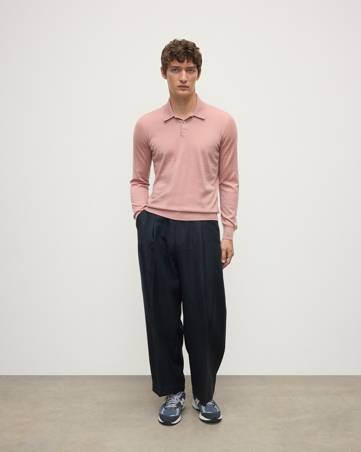 Pink Cashmere Polo Shirt - 2