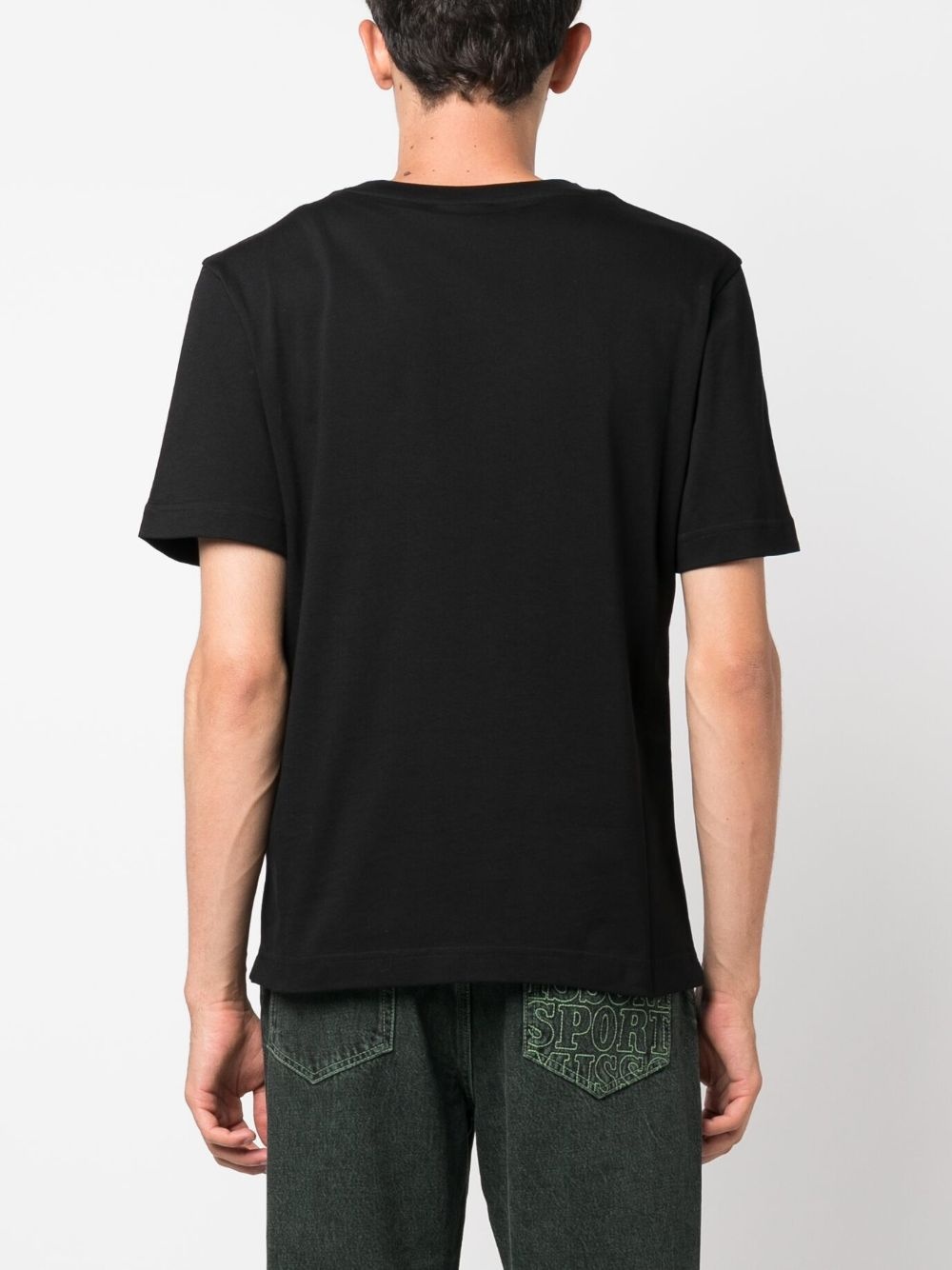 logo-embroidered cotton T-shirt - 4