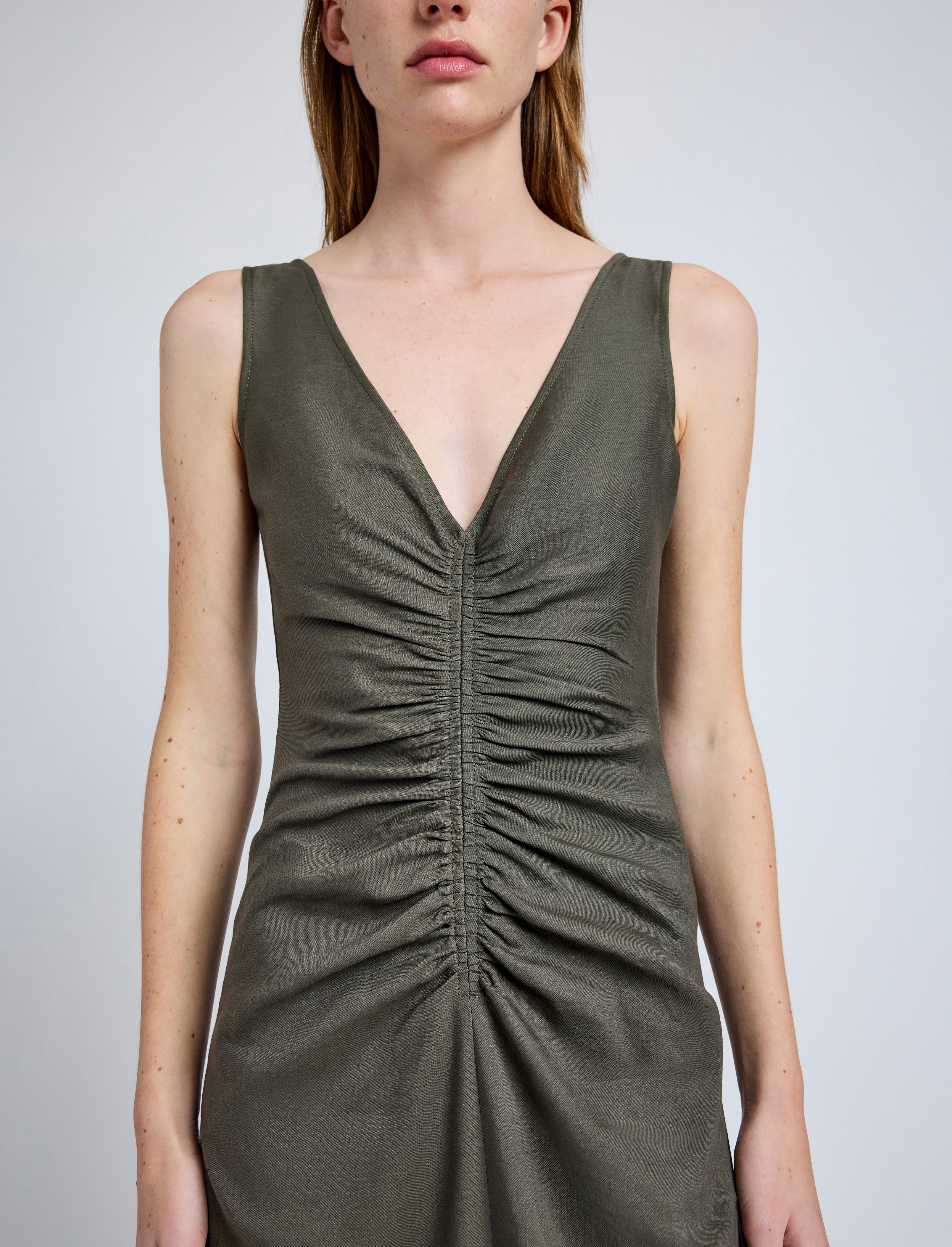 Remi Dress in Eco Stretch Linen Viscose - 5