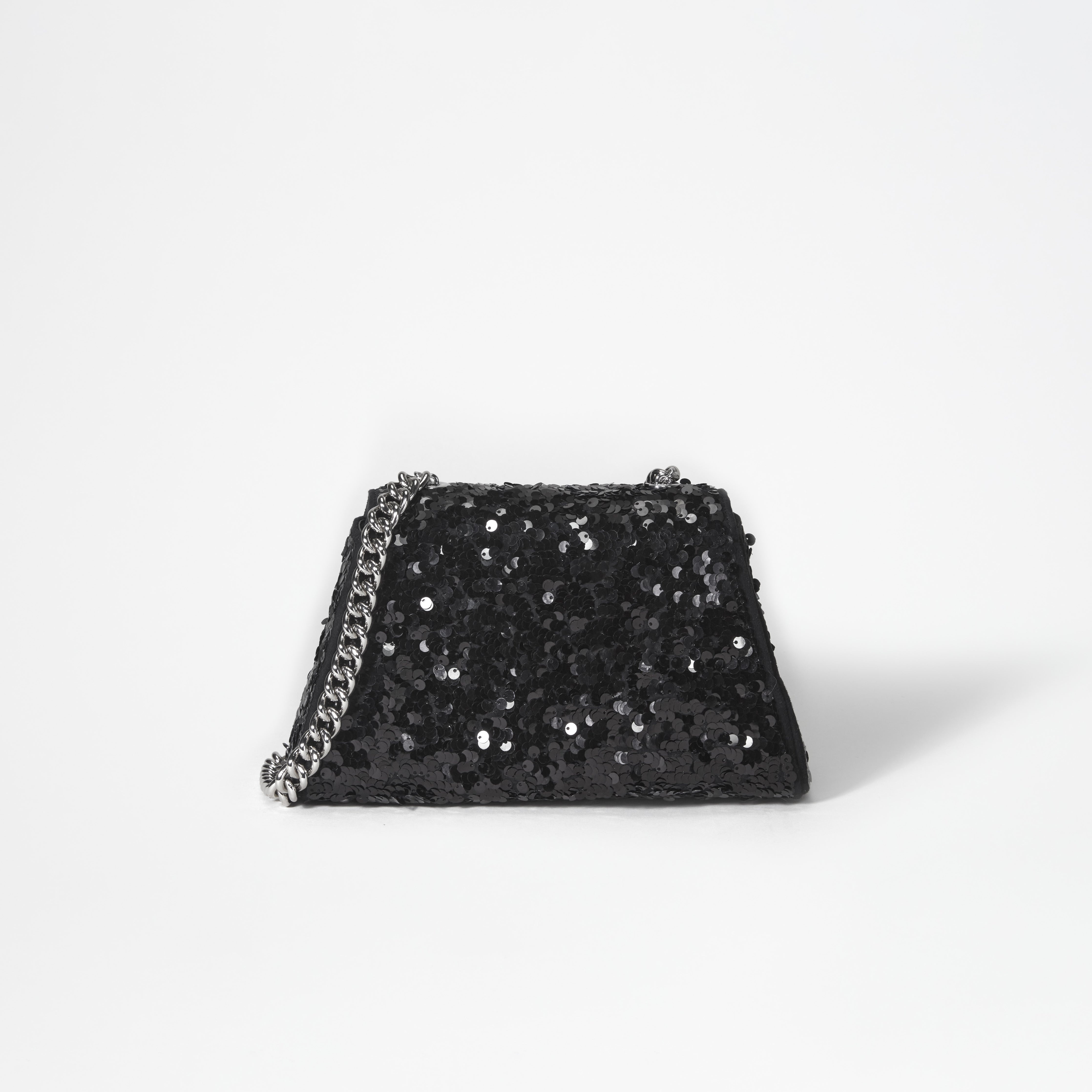 Black Sequin Bow Mini Shoulder Bag - 3