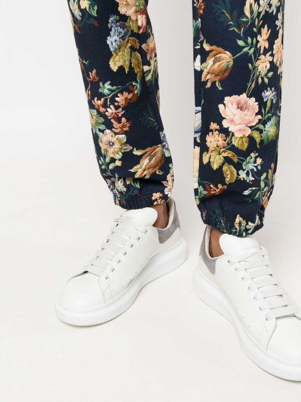 floral-print cotton track pants - 5