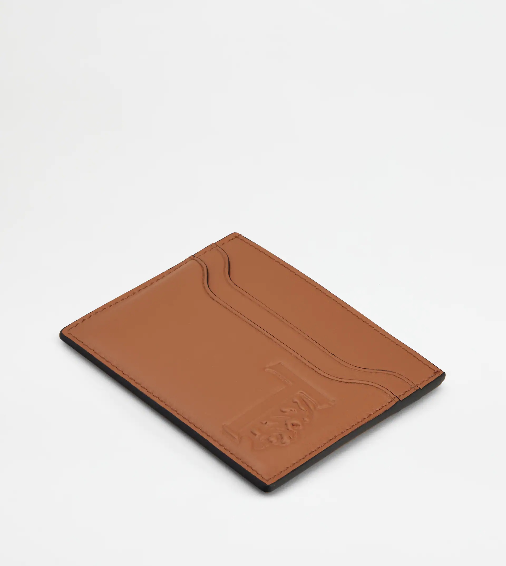 CREDIT CARD HOLDER IN LEATHER - BROWN - 3