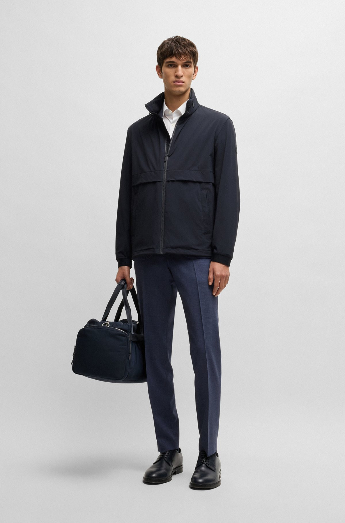 SOFTSHELL JACKET IN WASHABLE STRETCH FABRIC WITH PACKABLE HOOD - 3