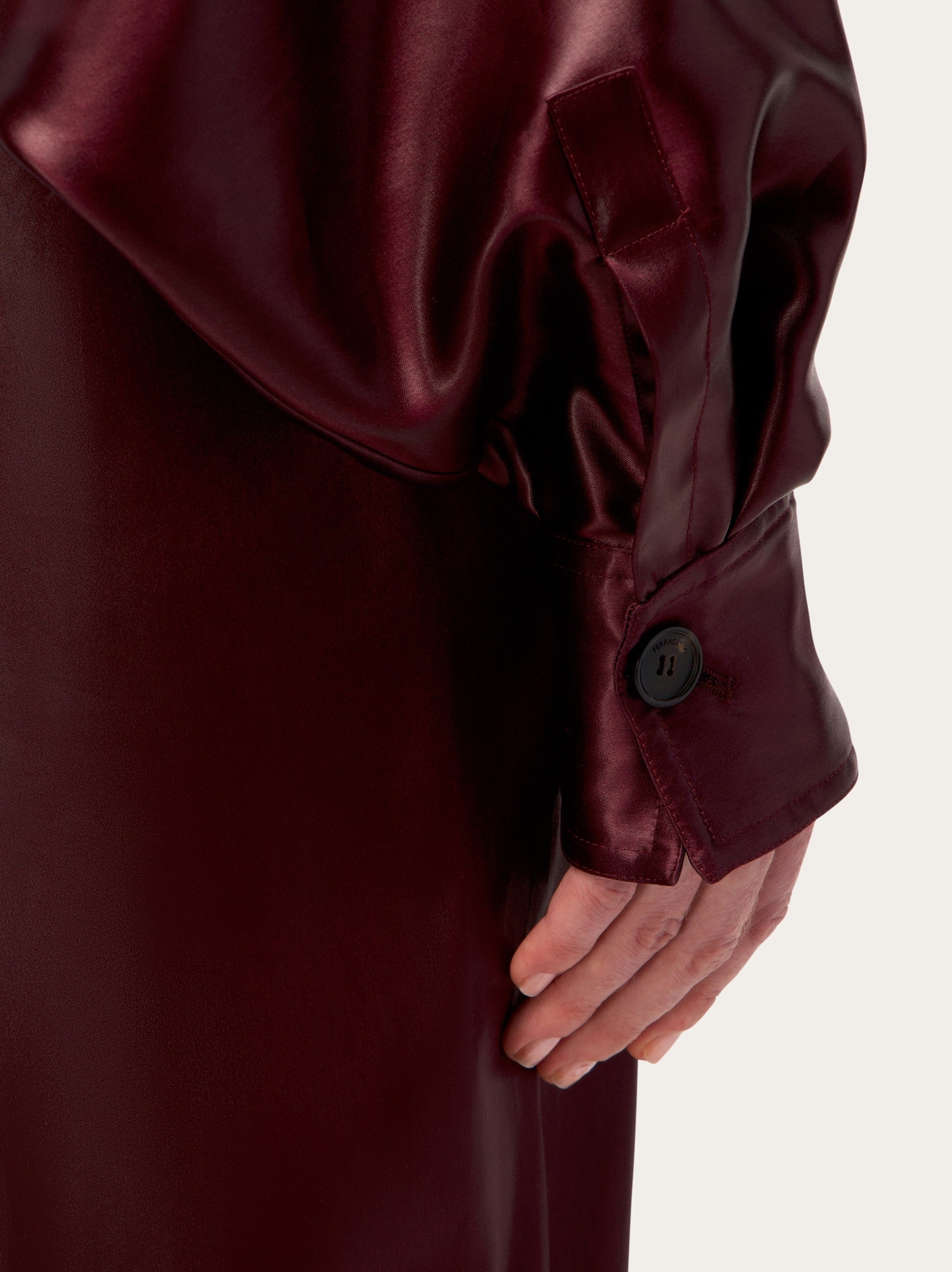 Satin high neck dress - 8