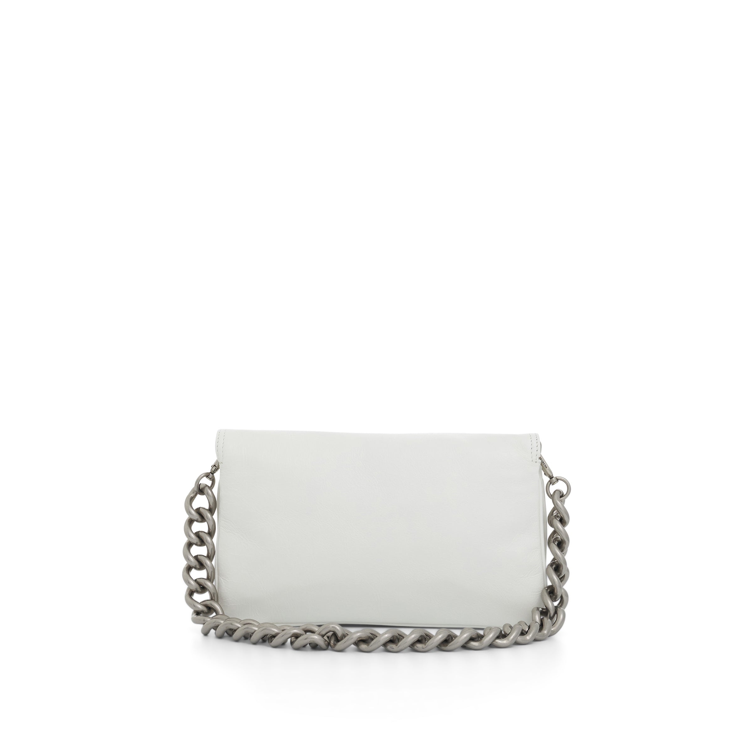Small BB Soft Flap Bag in Optic White - 5
