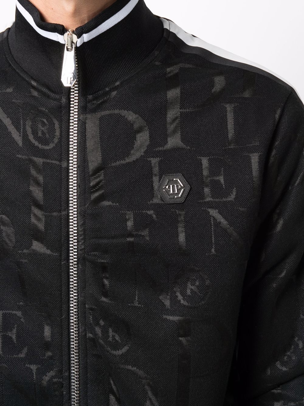 logo-print zip-up track jacket - 5