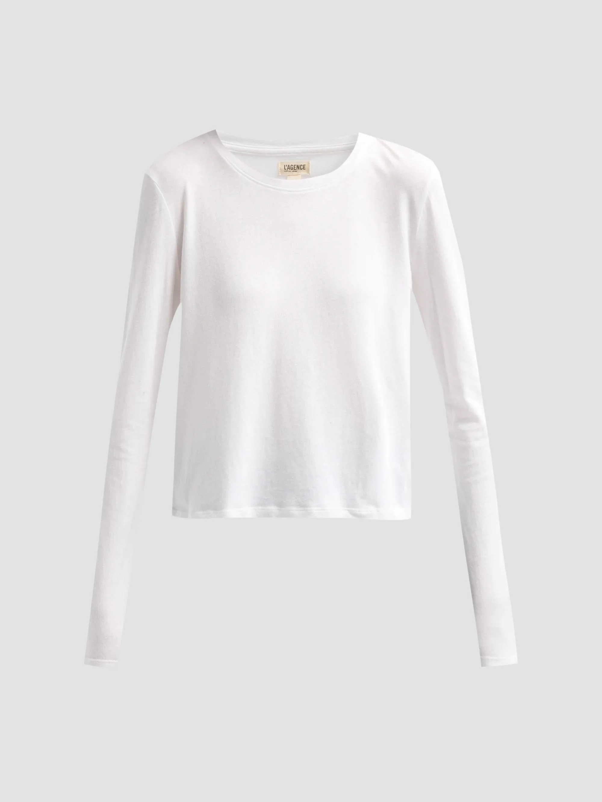 Women's Leanne Long-Sleeve Crewneck T-Shirt - White - 1