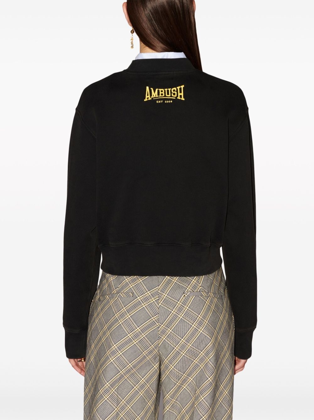 logo-embroidered organic cotton sweatshirt - 4