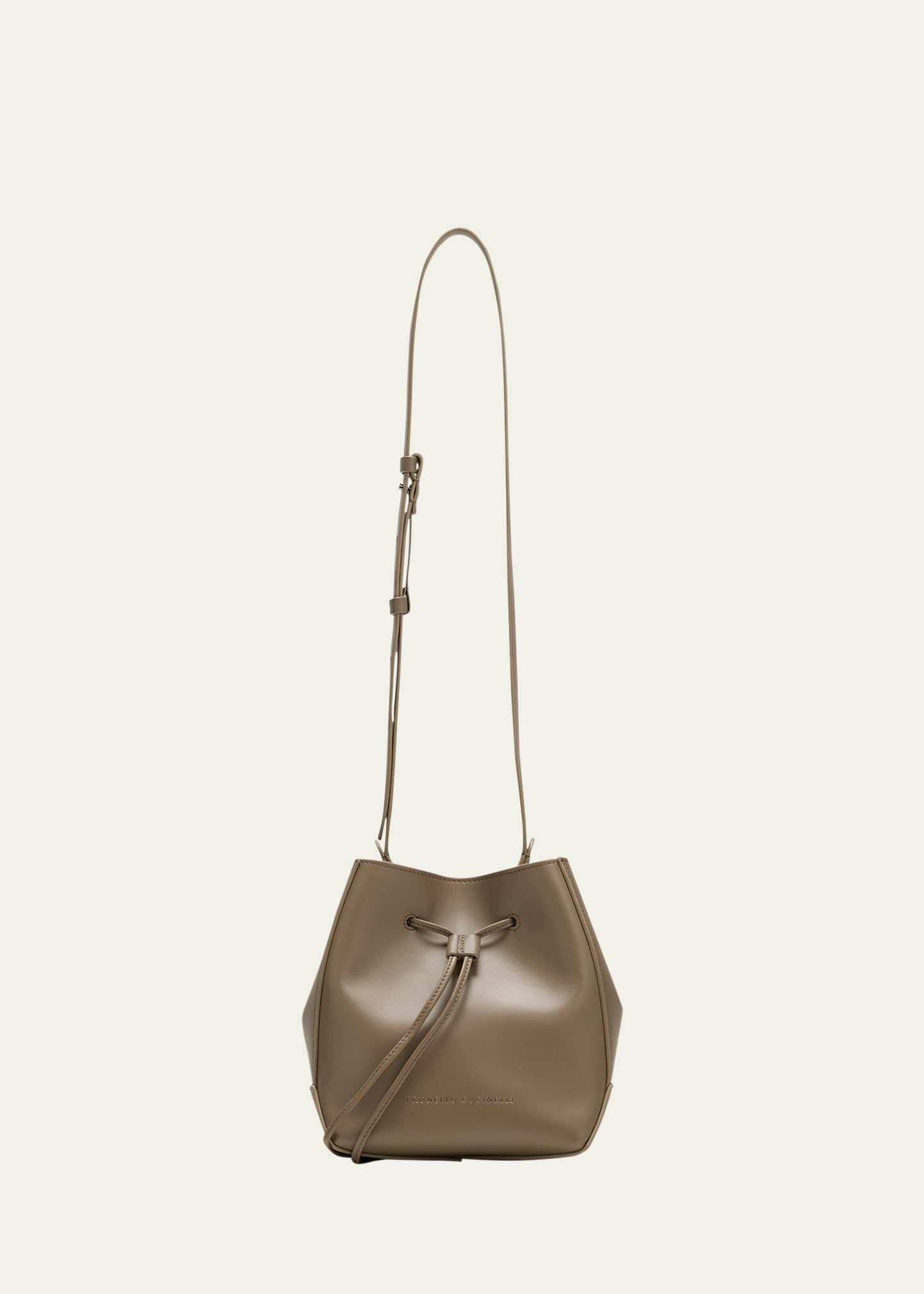 Drawstring Calf Leather Crossbody Bag - 1