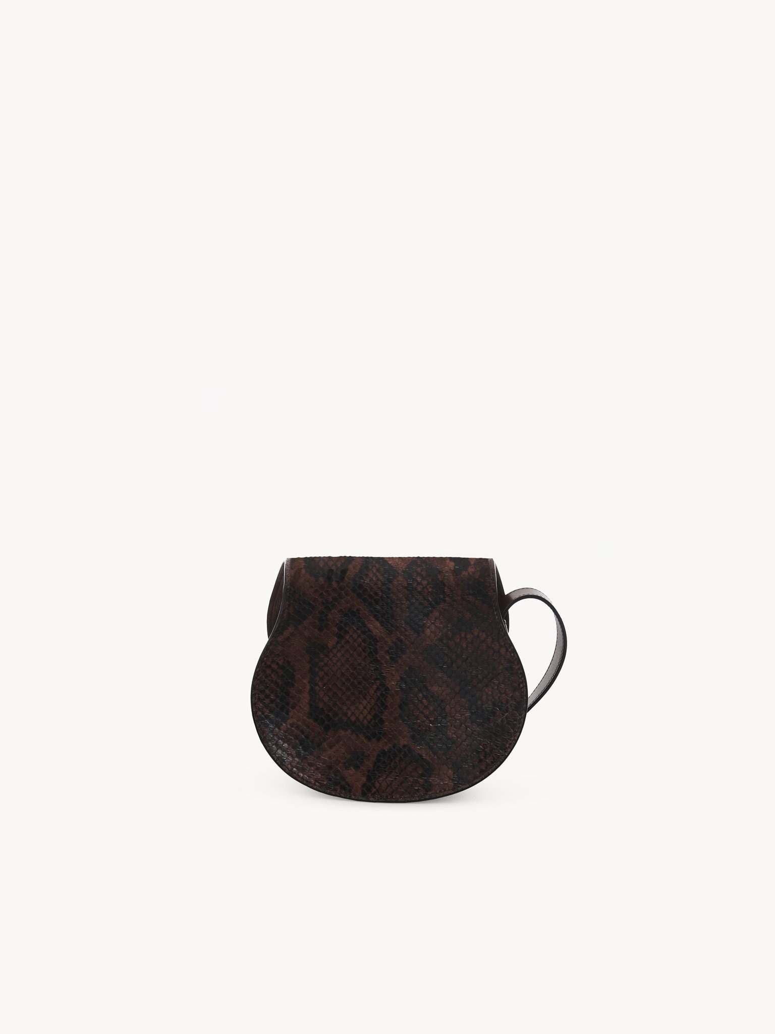 SMALL MARCIE SADDLE BAG IN PYTHON-EFFECT LEATHER - 3