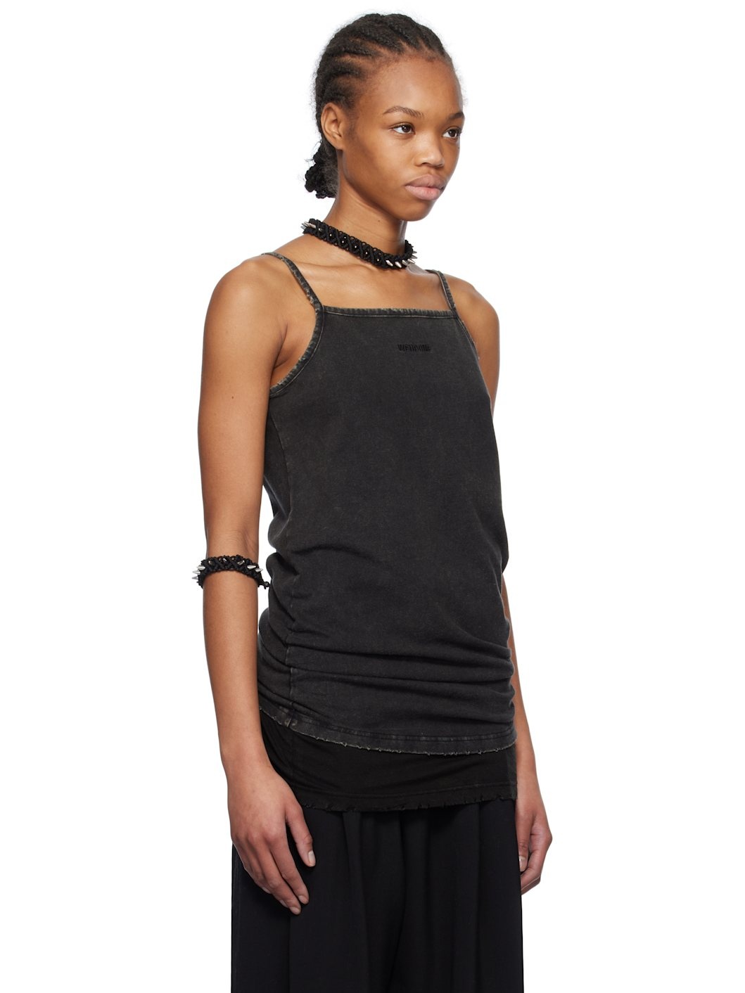 Black Layered Sleeveless Tank Top - 2