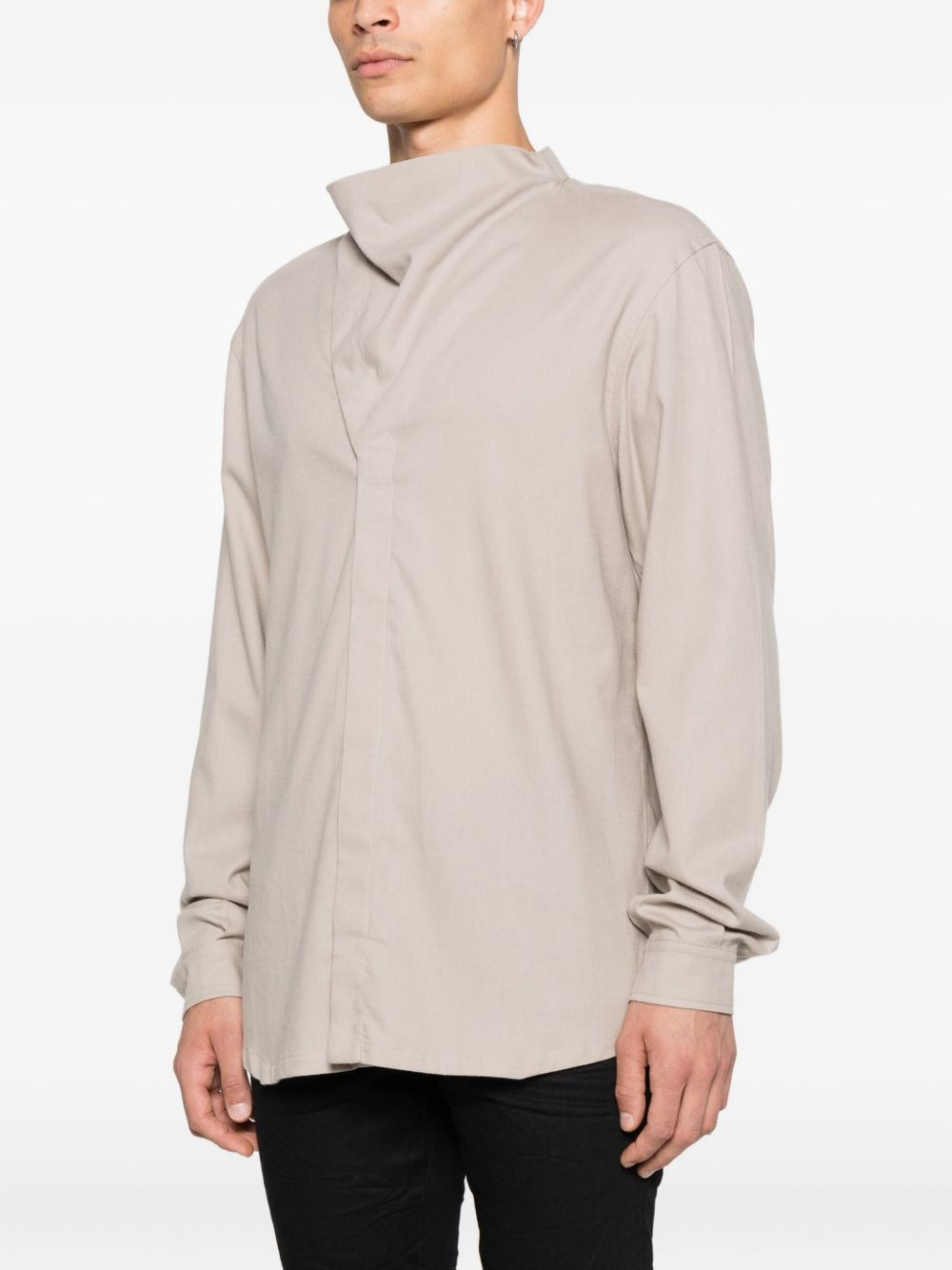 high-neck long-sleeve shirt - 3