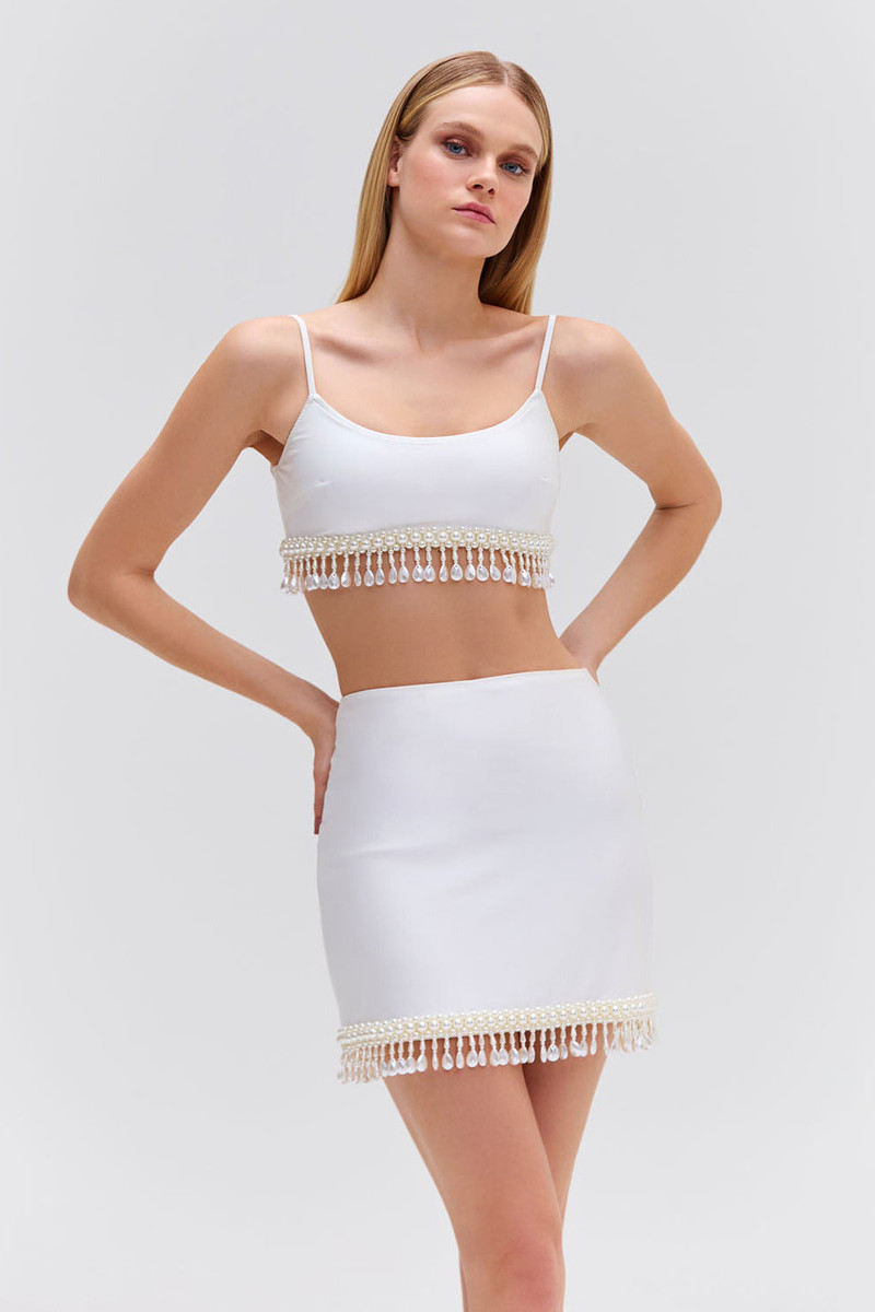 HAND-BEADED MINI SKIRT 1