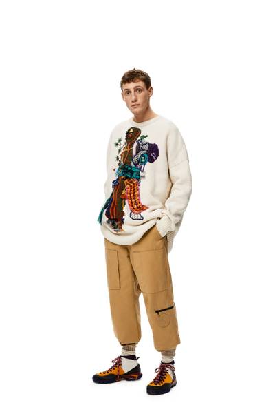 Loewe Embroidered sweater in wool outlook