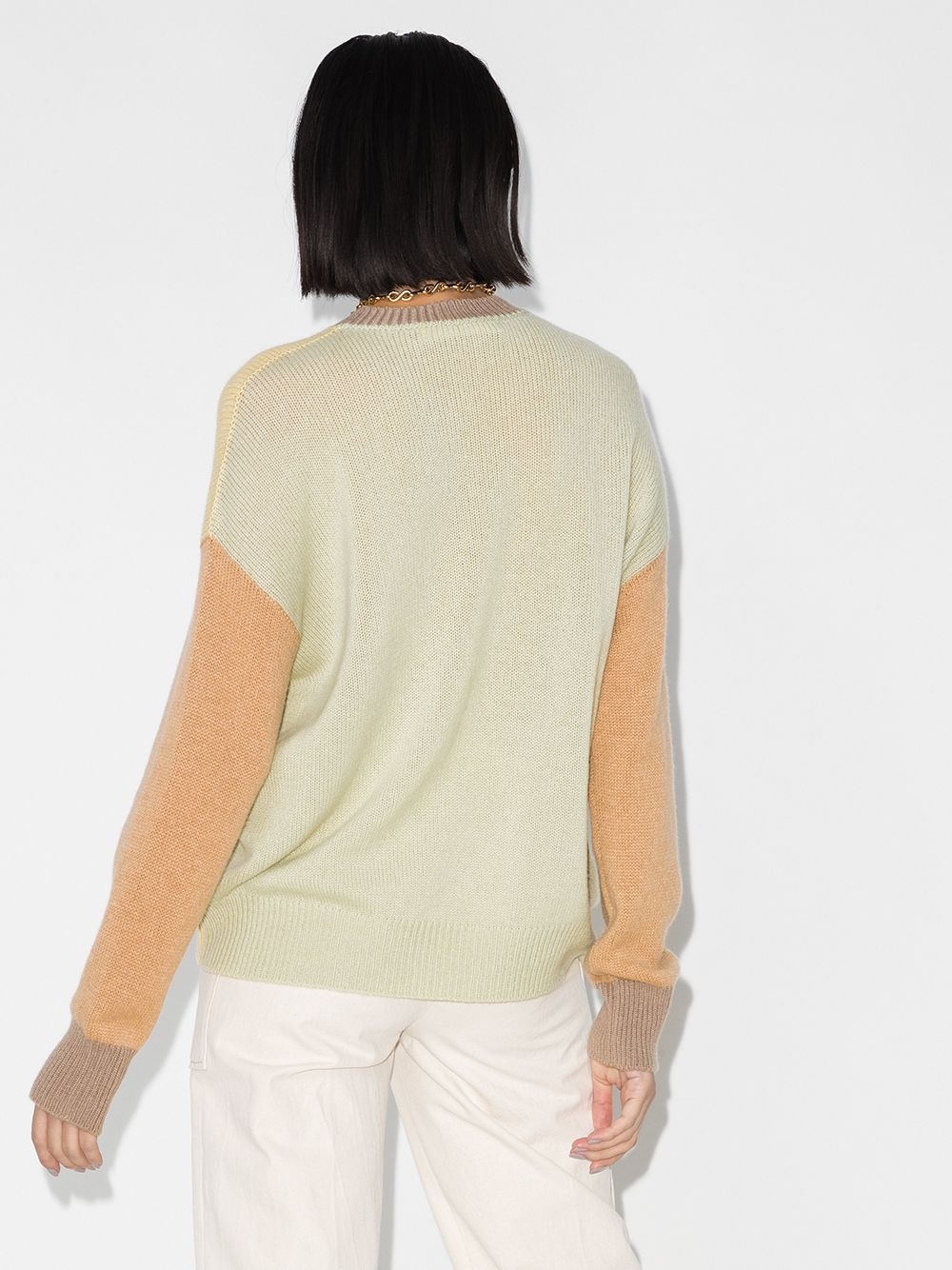 colour-block long-sleeve jumper - 3