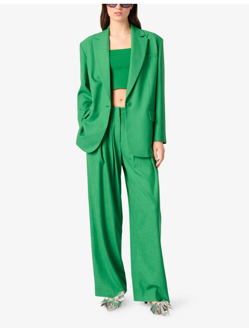 maje Single-Breasted Notch-Lapel Stretch-Woven Blazer outlook