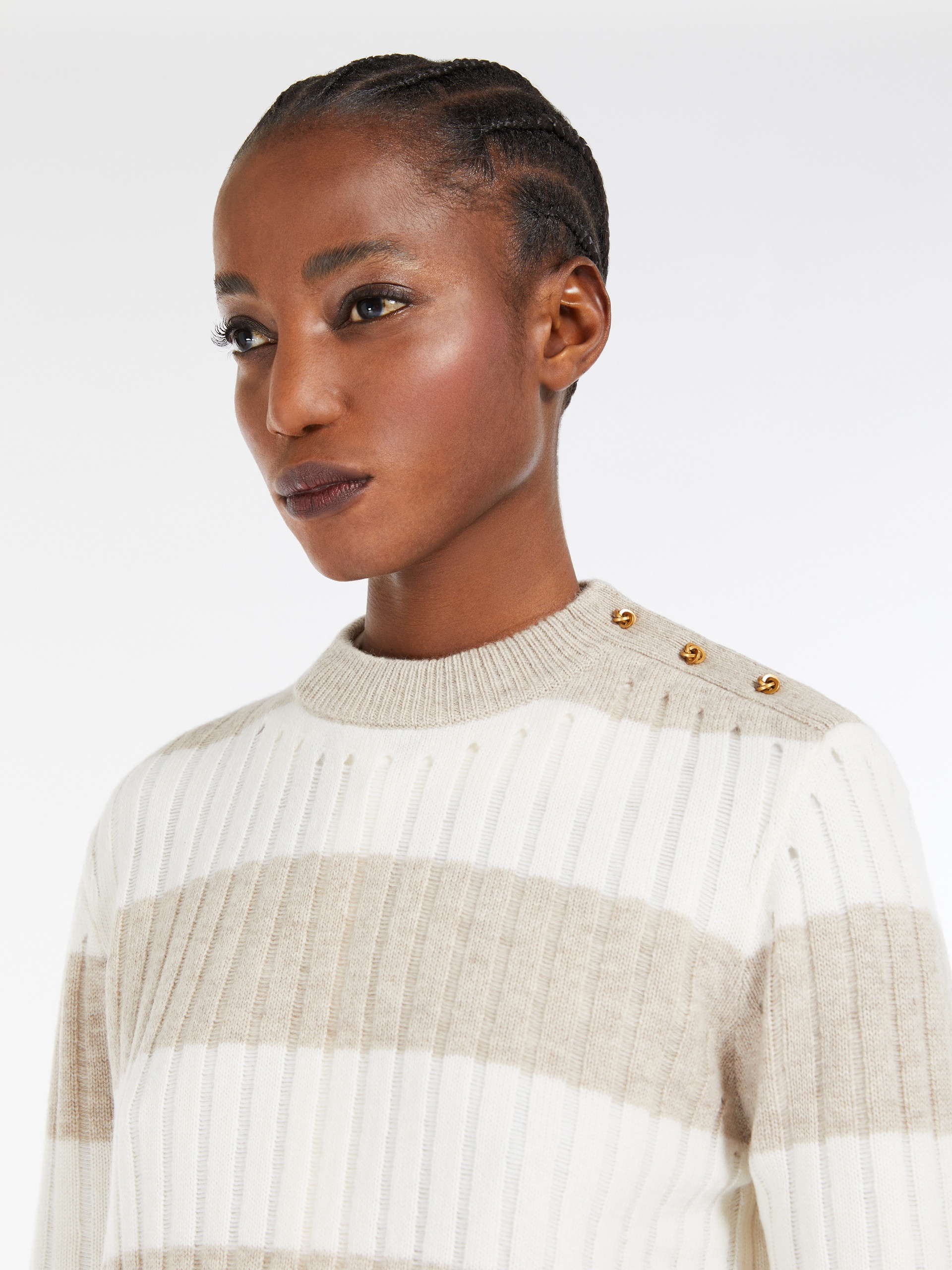 ALFEO Wool and cashmere cropped jumper - 5