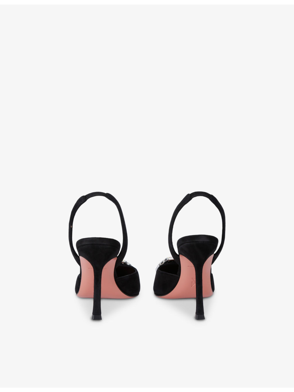 Camelia crystal-embellished suede slingback courts - 4