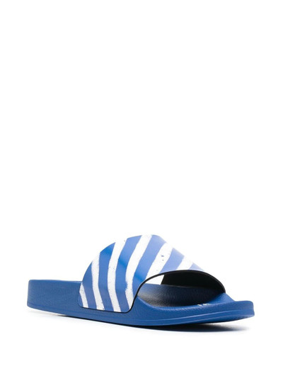 Off-White Diag-print flat slides outlook