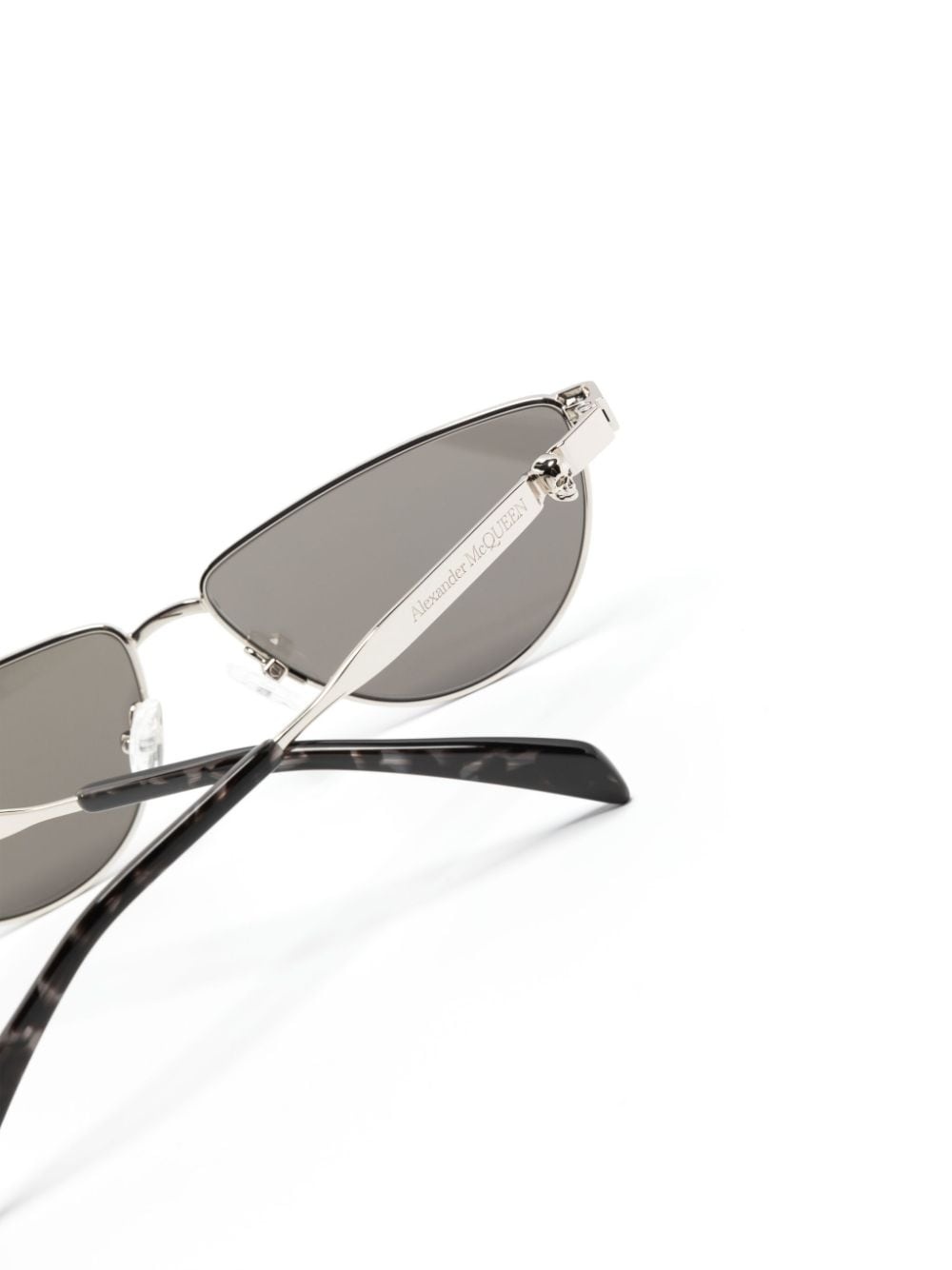 mirorred oval-frame sunglasses - 3
