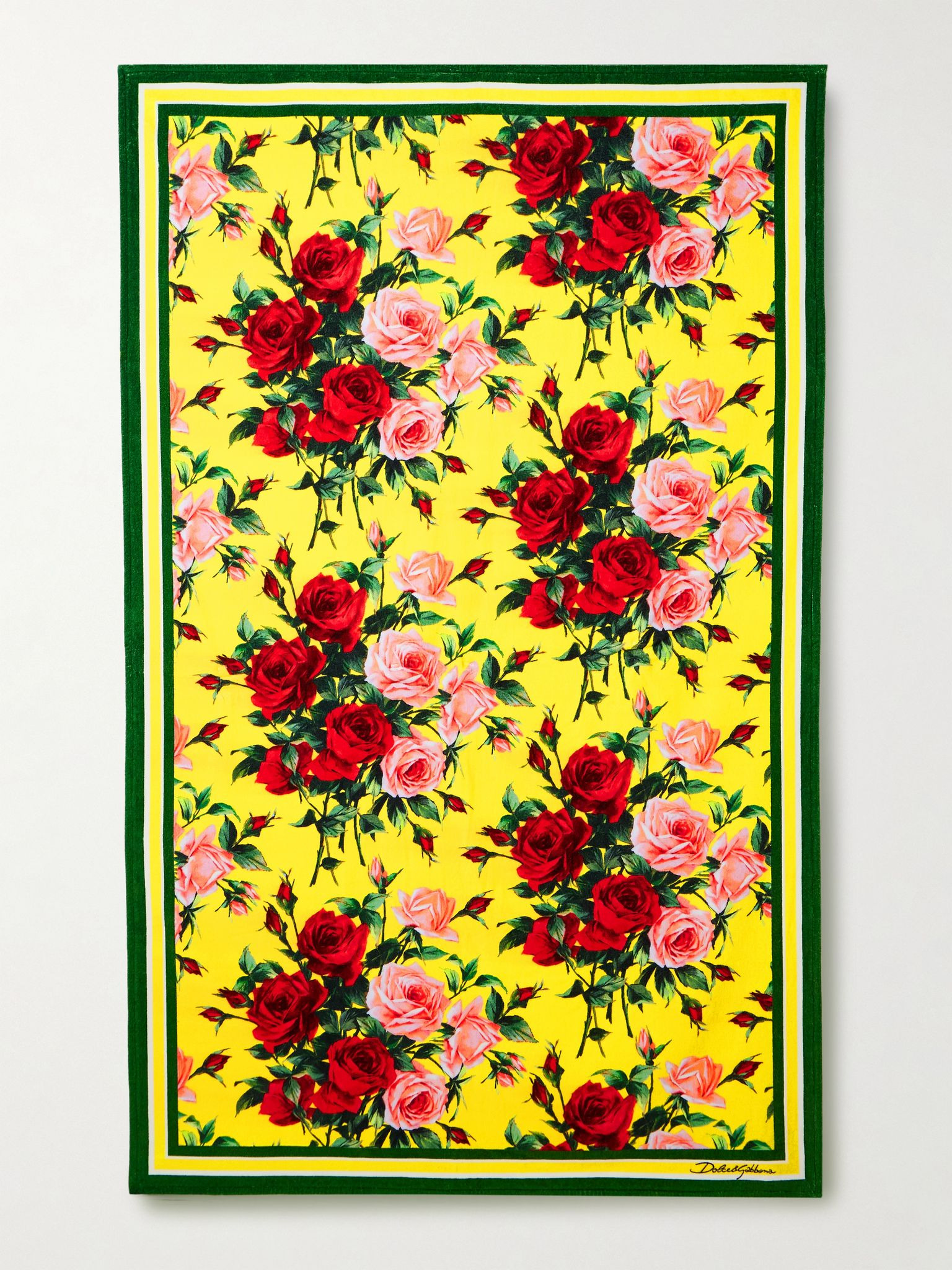 Floral-print cotton-terry towel Yellow - 3